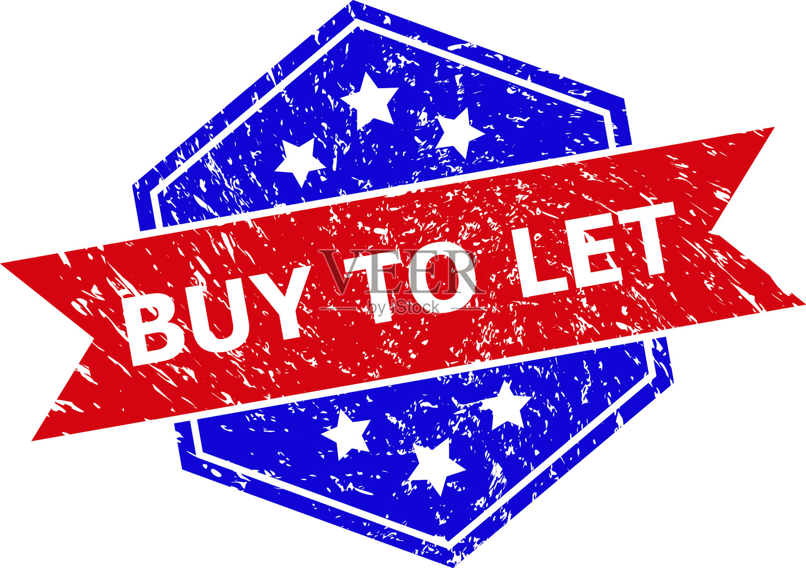 六角双色买让水印用设计元素图片