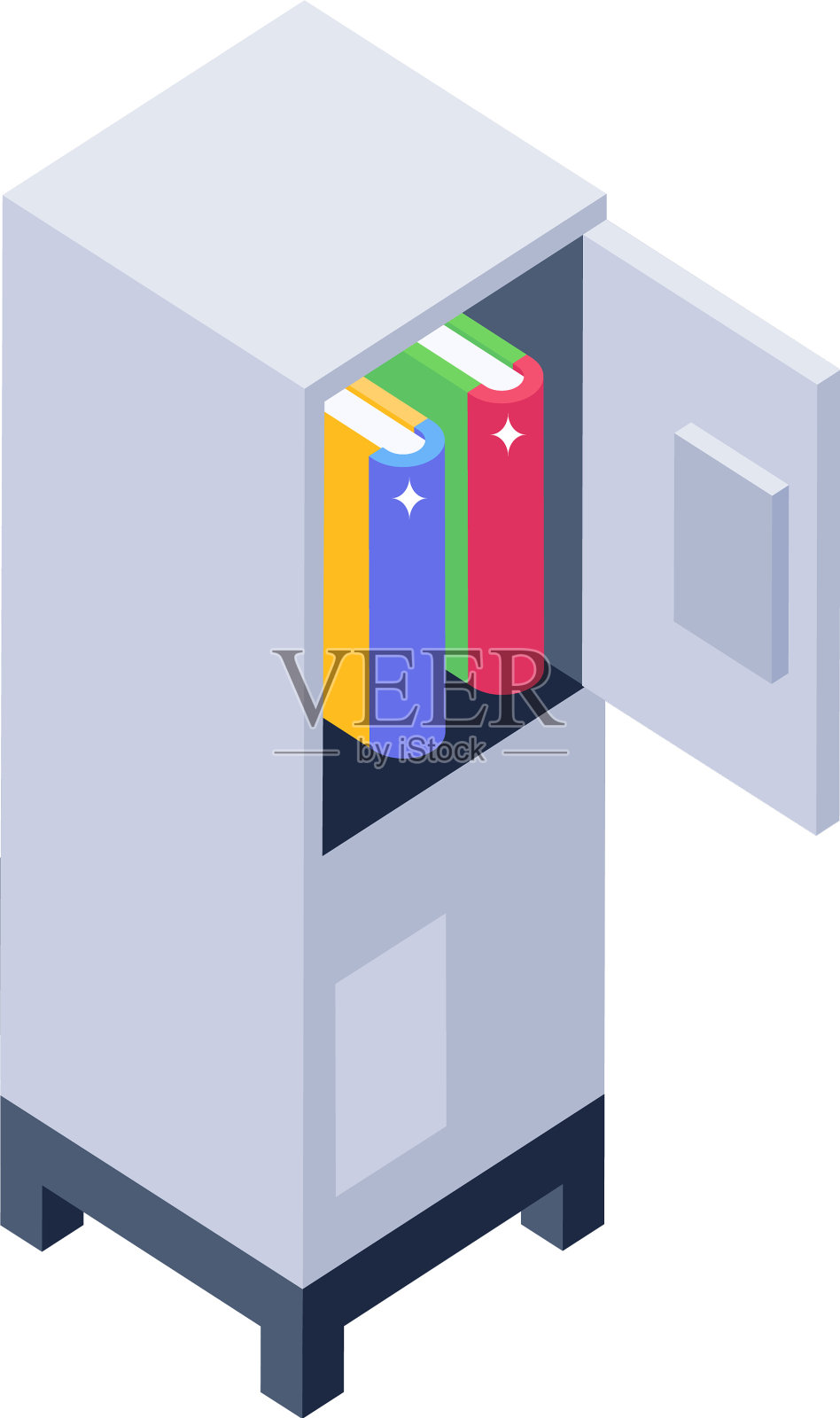 书储物柜插画图片素材