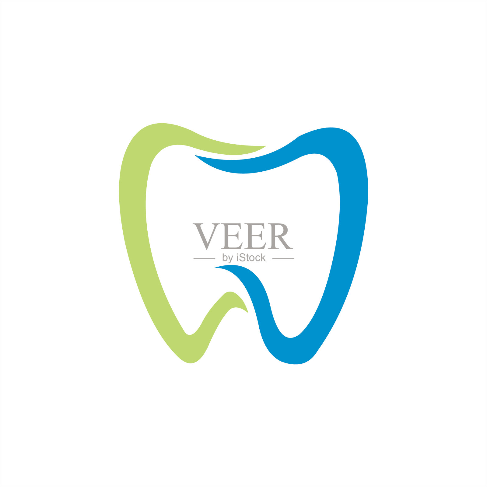 牙牙标志向量插画图片素材