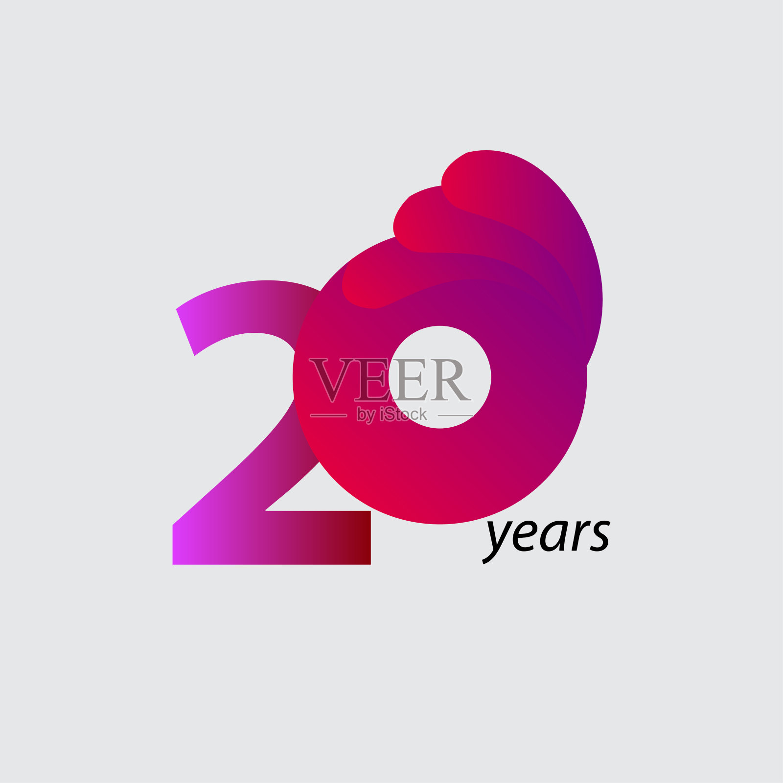 20周年庆典矢量模板设计插图插画图片素材