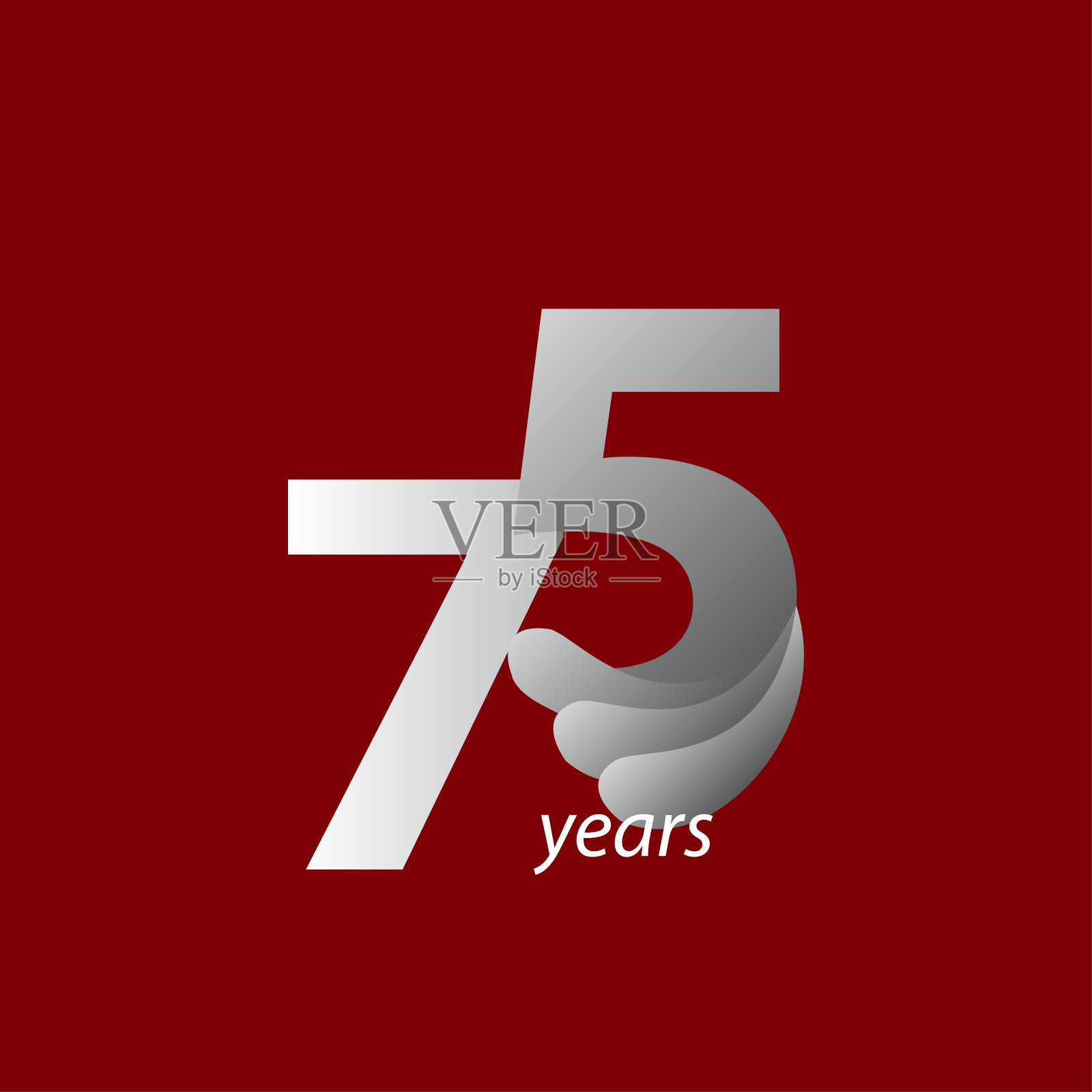 75周年庆典矢量模板设计插图插画图片素材