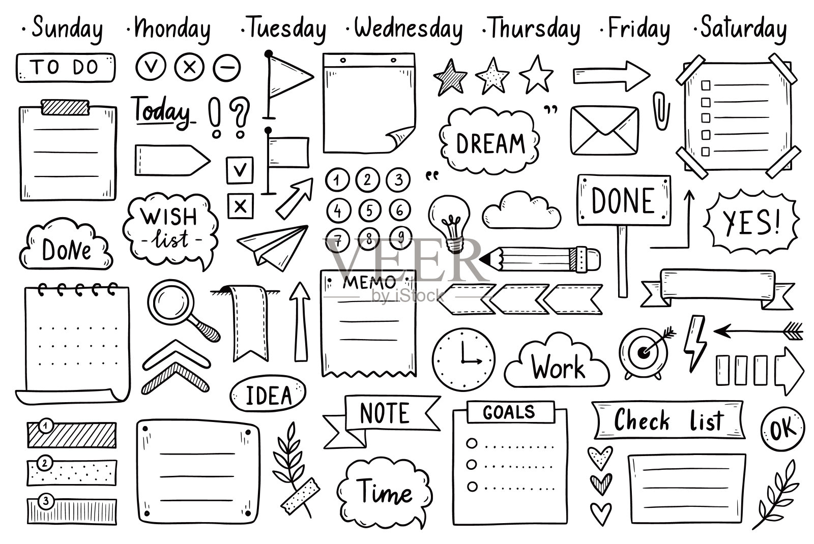 子弹轴颈手绘元素设计元素图片