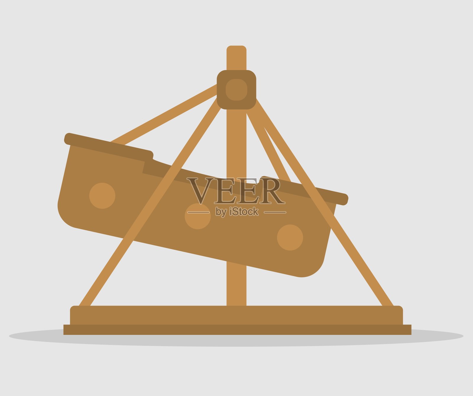 游乐园海盗船卡通插图设计。插画图片素材