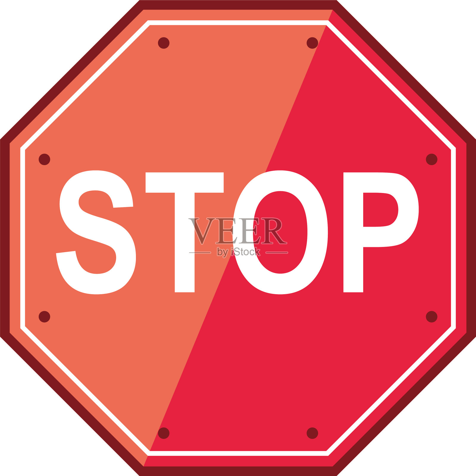 停止交通标志设计元素图片