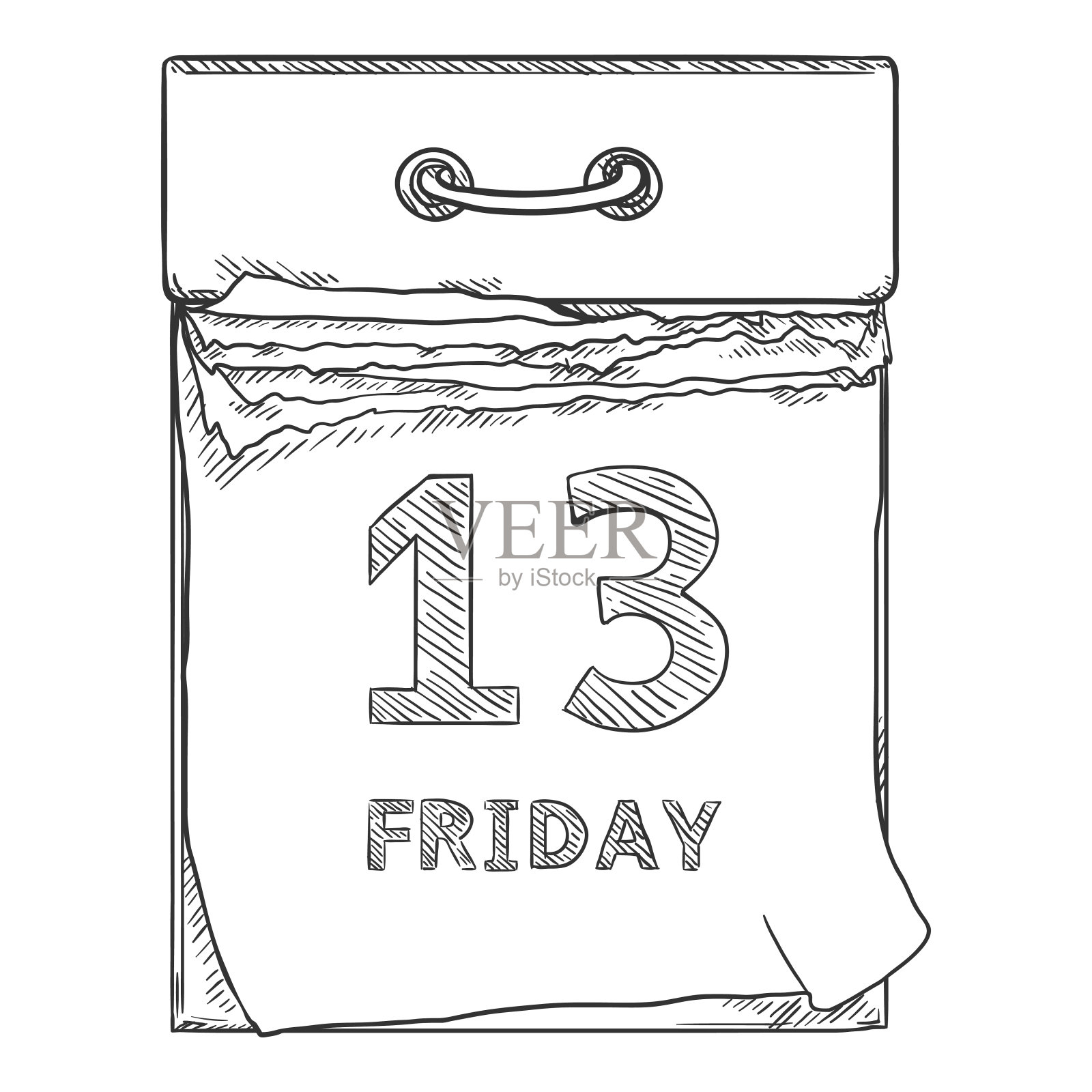 草图撕下日历矢量手绘插图插画图片素材