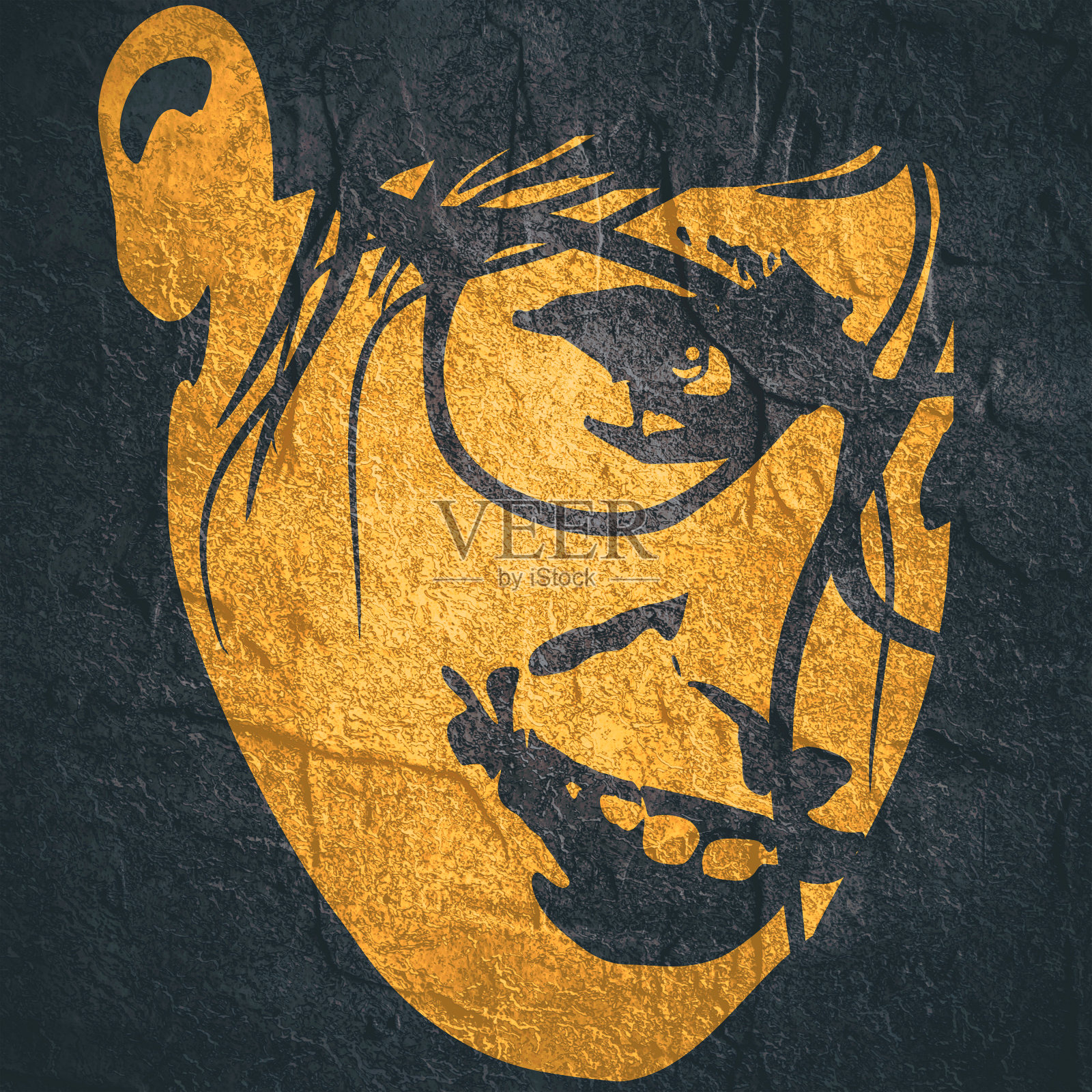 女性头部的轮廓。美丽和时尚插画图片素材