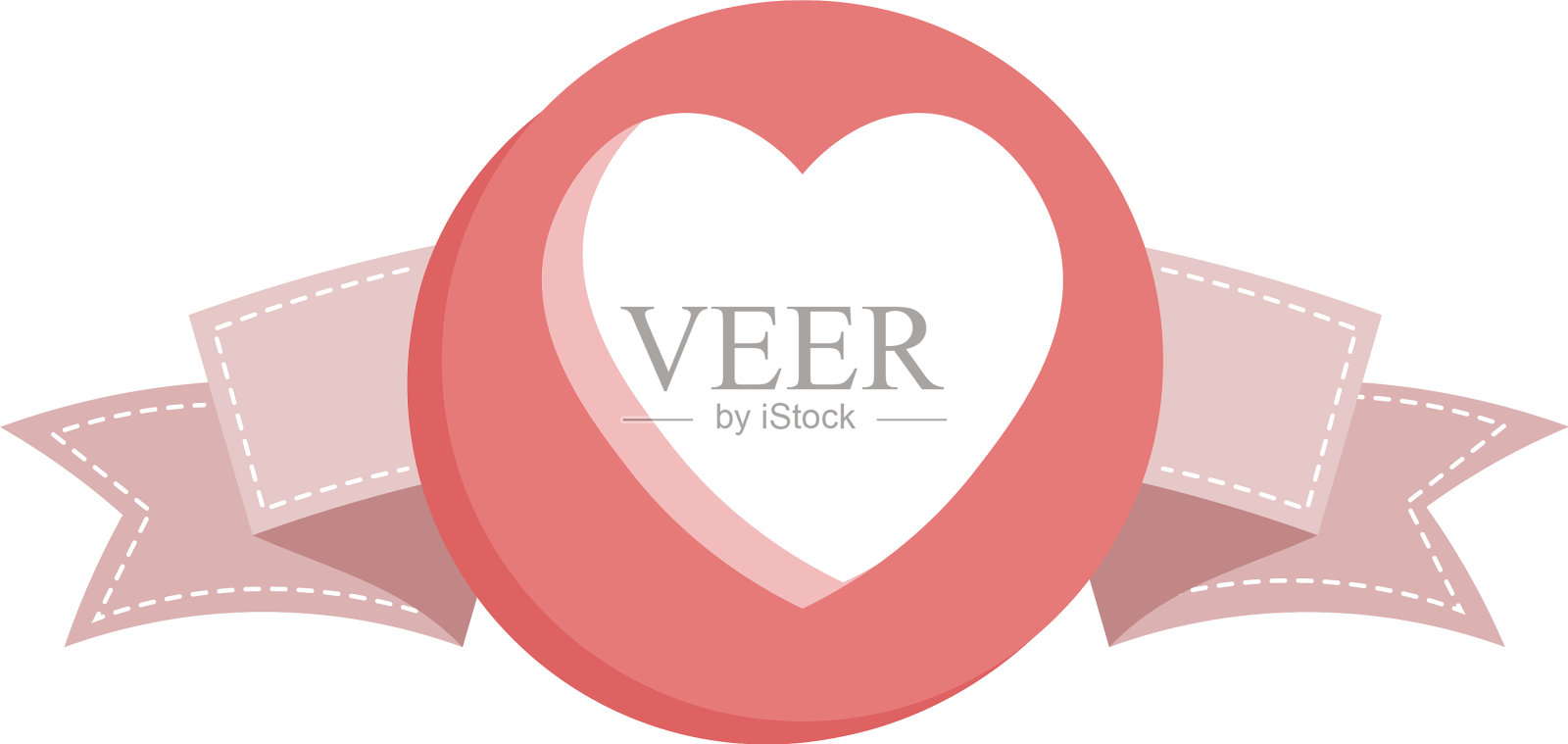 孤立的情人节心插画图片素材