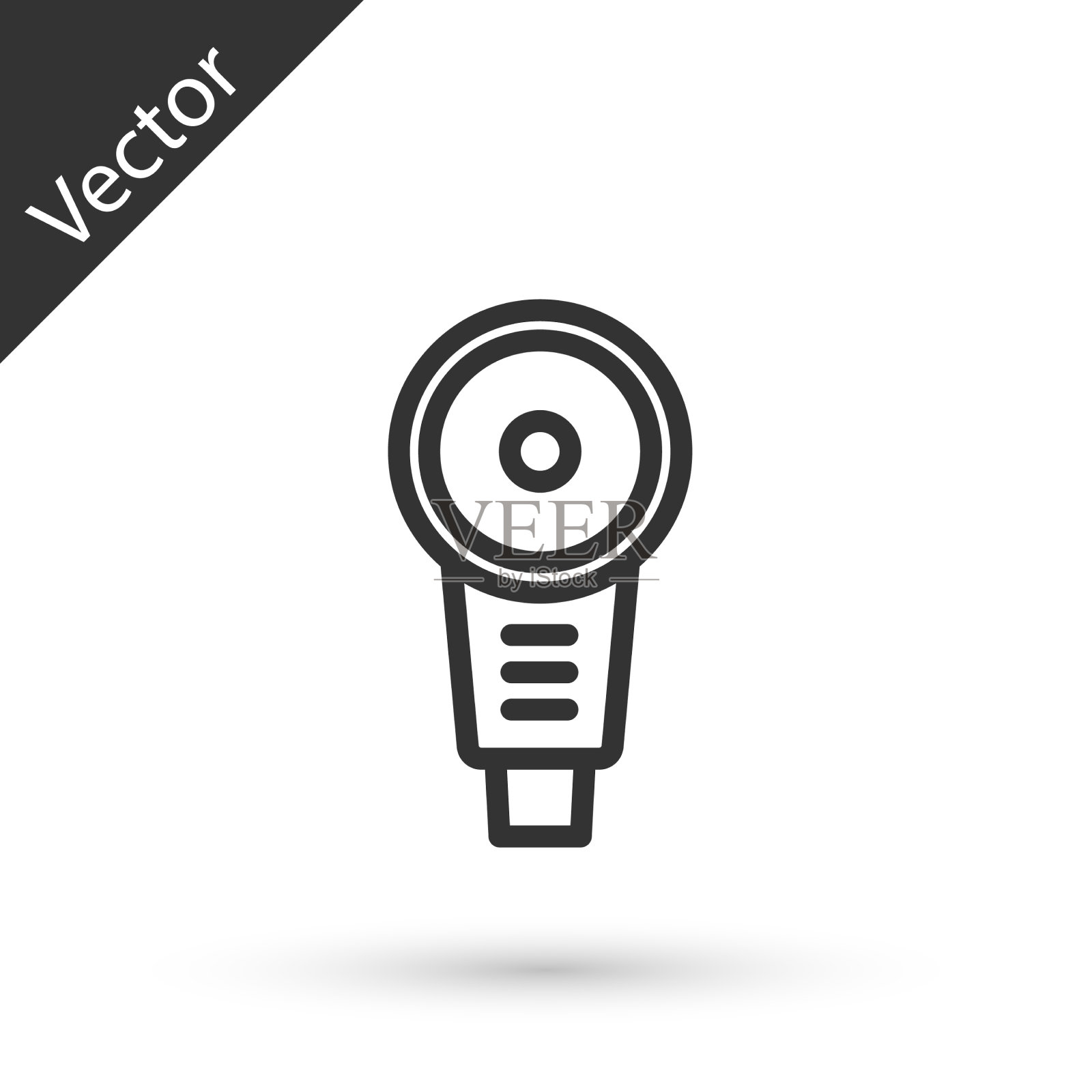 灰色线角磨床图标隔离白色插画图片素材