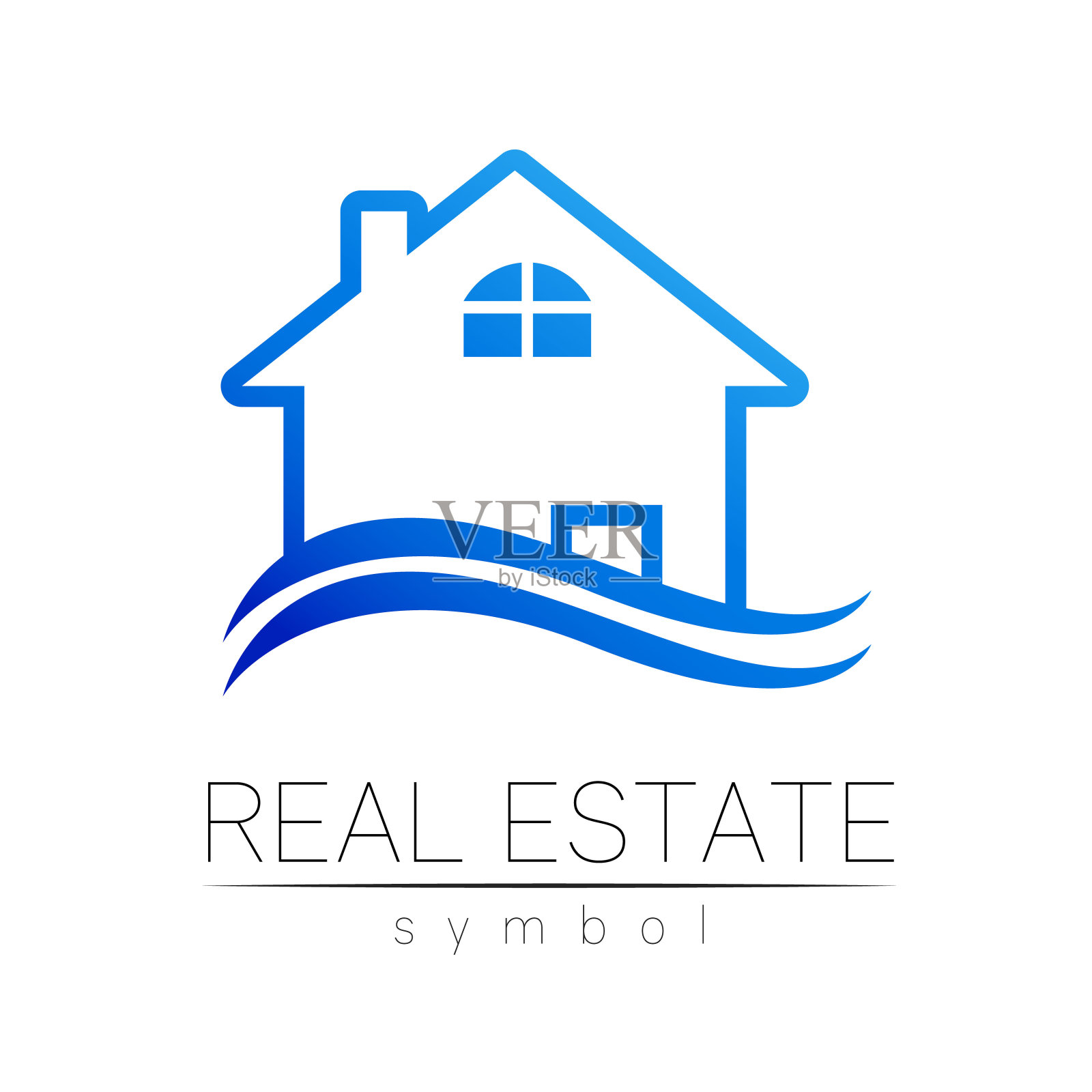 带有品牌元素的出租房屋和标志品牌标识的房地产标志向量设计。公司与房屋和建筑签订绑定元素插画图片素材