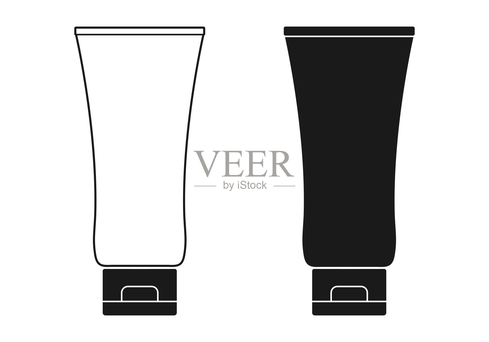 化妆品管图标的奶油或牙膏。矢量插图。插画图片素材