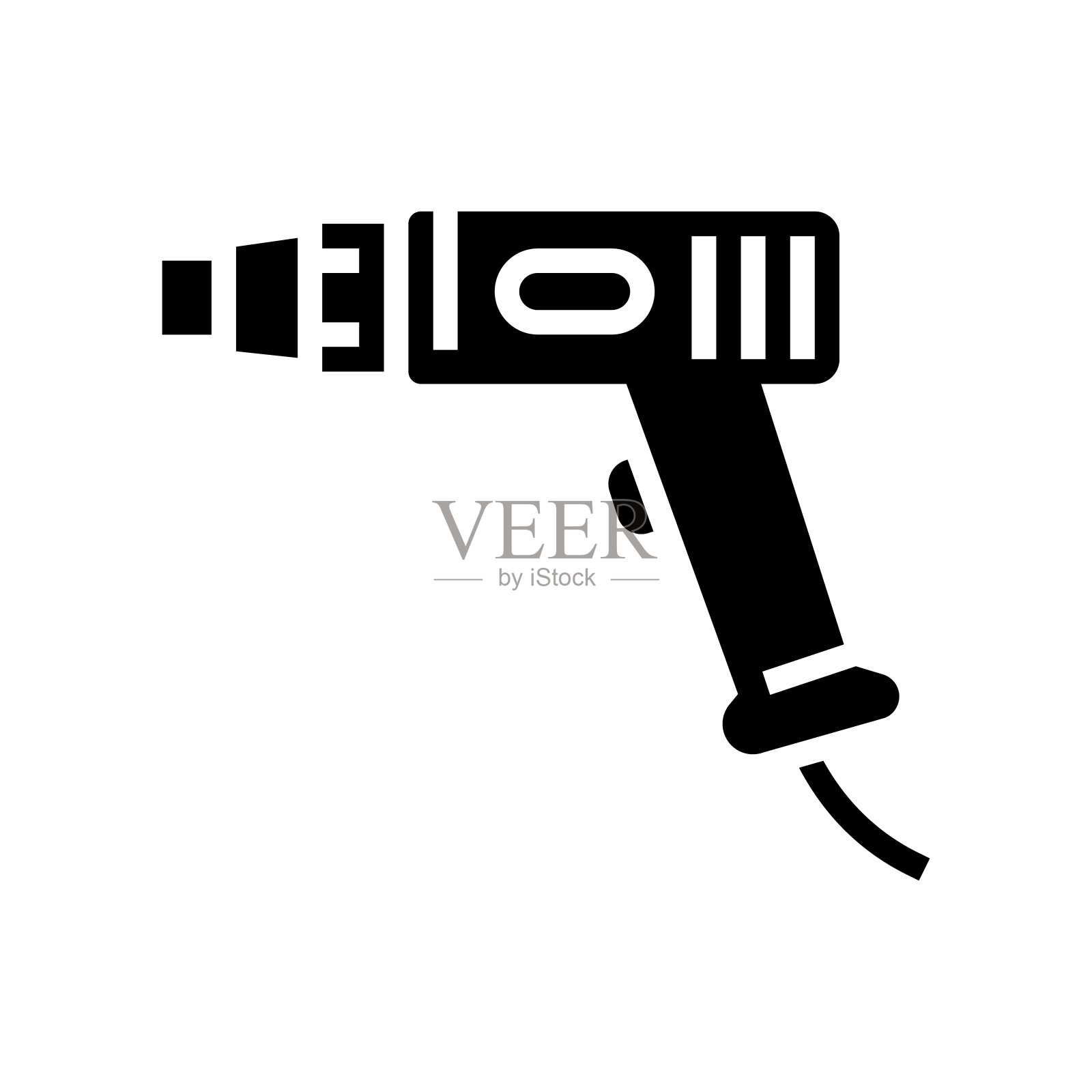 风扇装置树脂艺术字形图标矢量插图插画图片素材