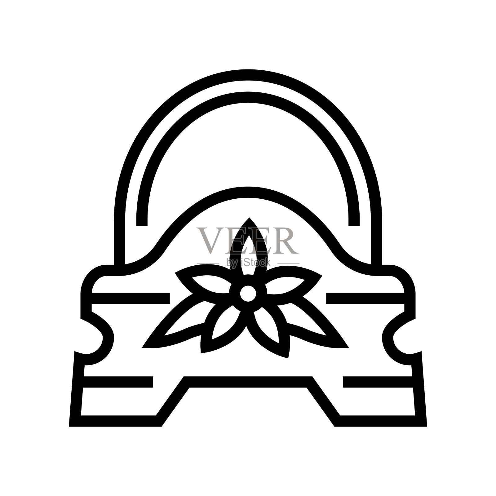 锅幼儿园线图标矢量插图插画图片素材