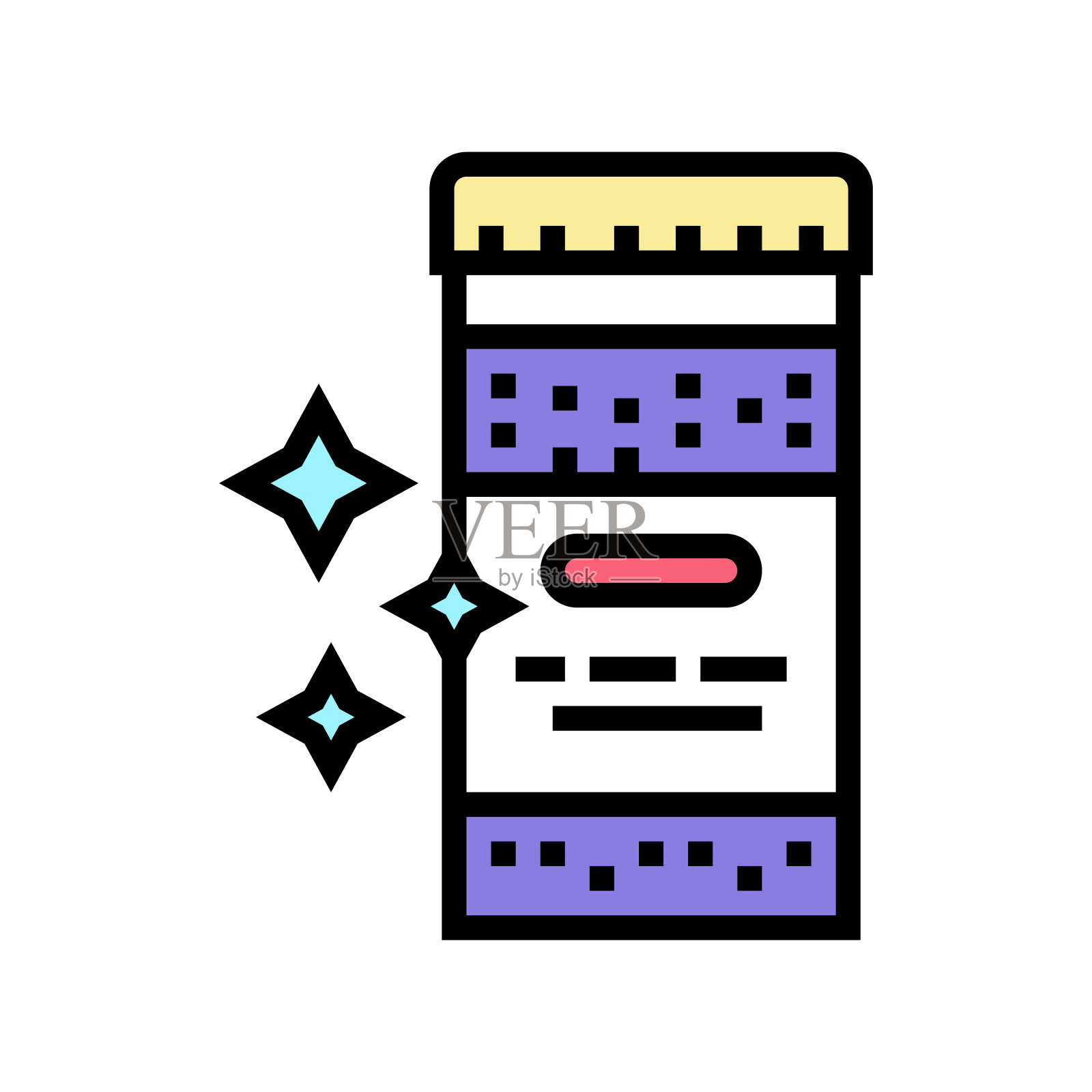 化学粉末树脂艺术颜色图标矢量插图插画图片素材