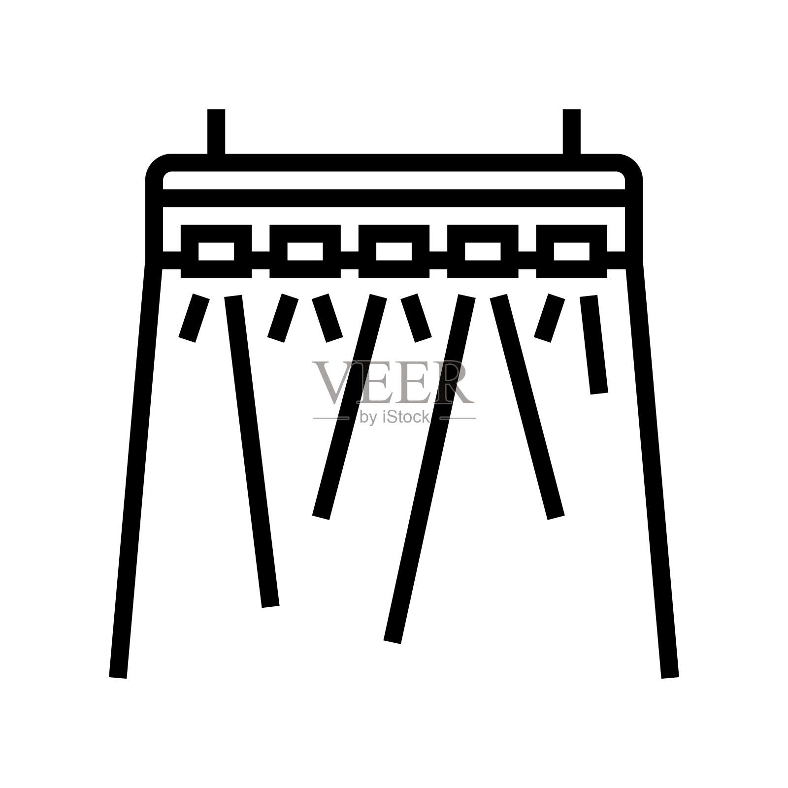 音乐会照明线图标矢量插图插画图片素材