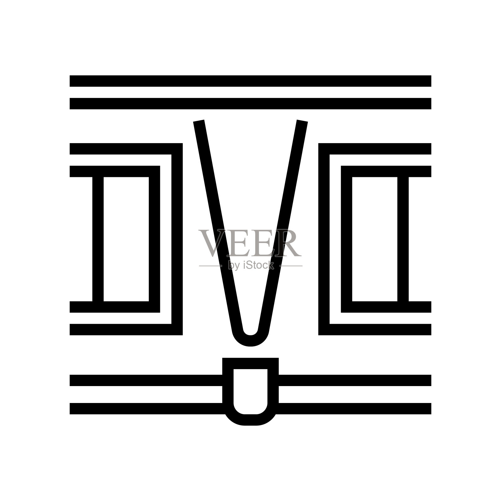 地板照明线图标矢量插图插画图片素材