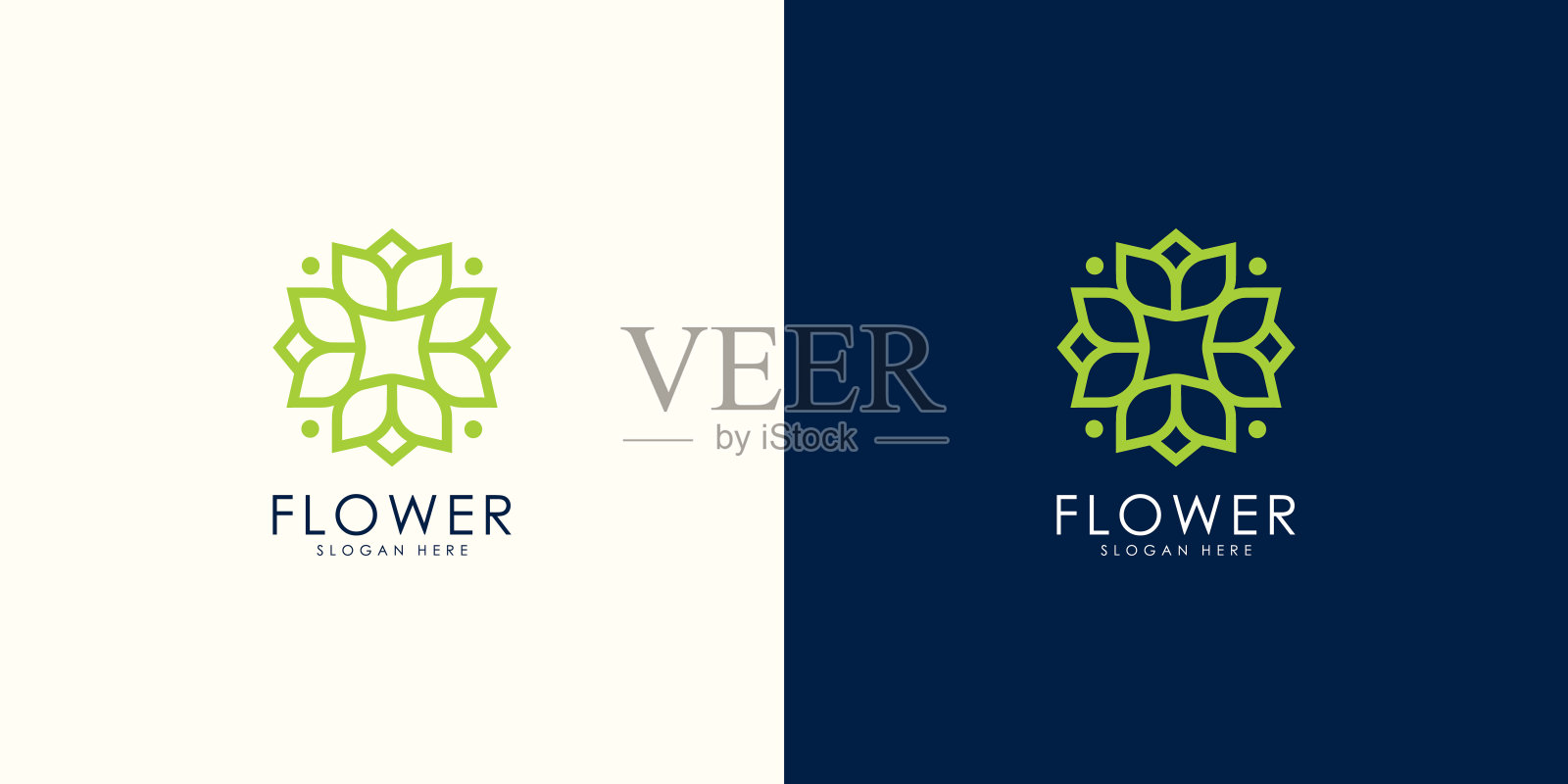 自然花标志premium矢量插画图片素材