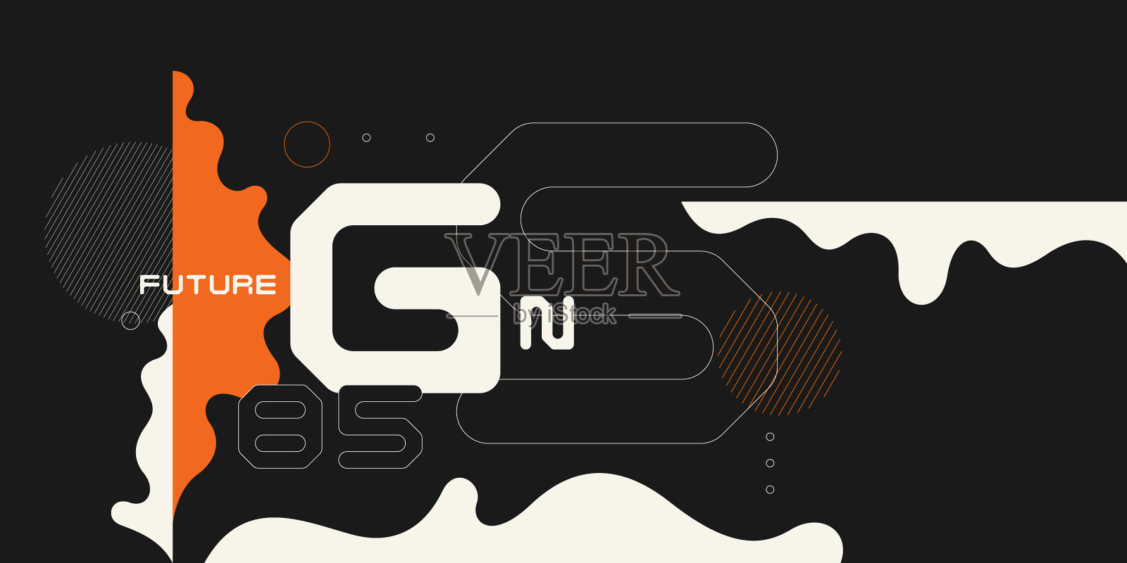 带有抽象元素的现代背景插画图片素材