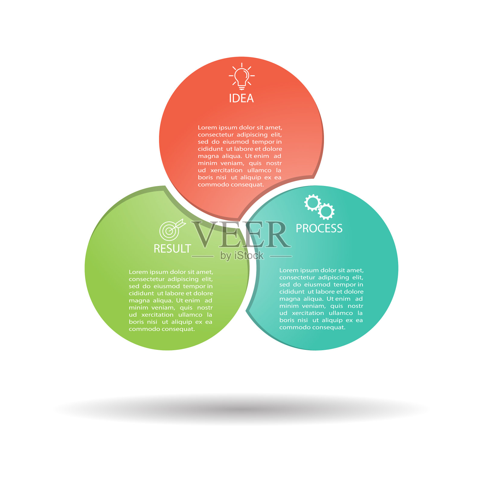 信息图形模板与可视化图标3阶段插画图片素材