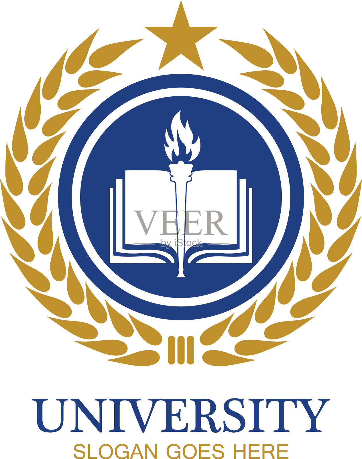 大学学院和课程标志设计插画图片素材