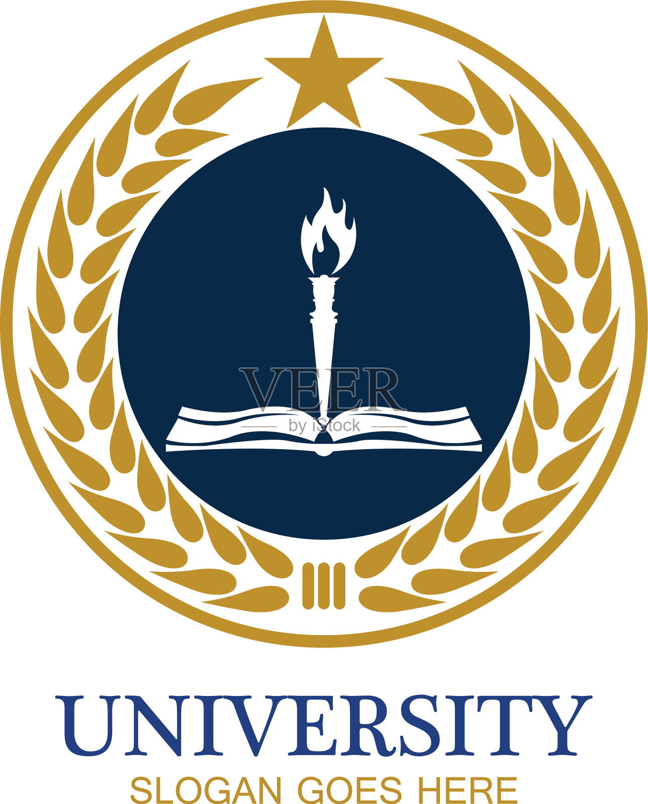 大学学院和课程标志设计插画图片素材