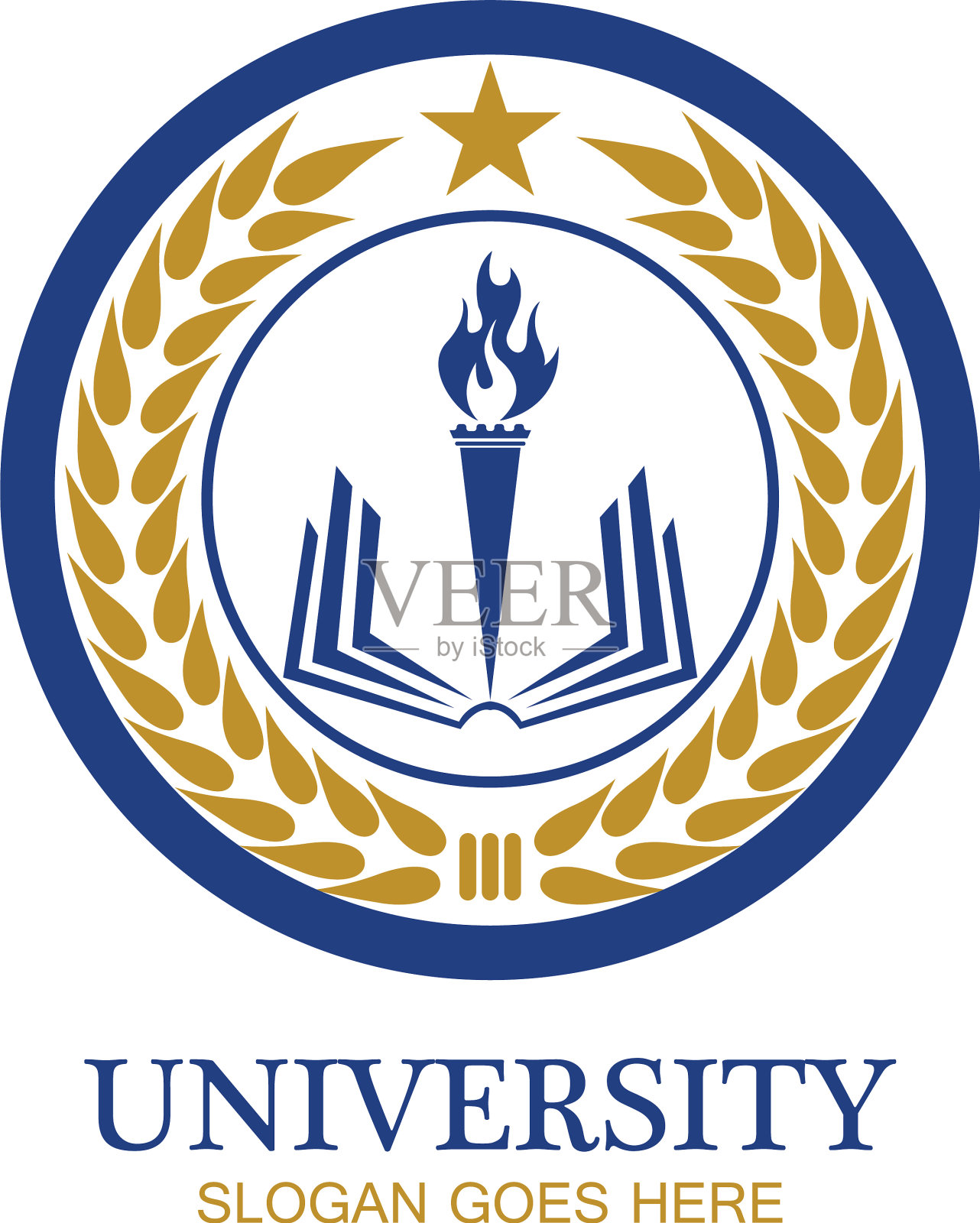 大学学院和课程标志设计插画图片素材