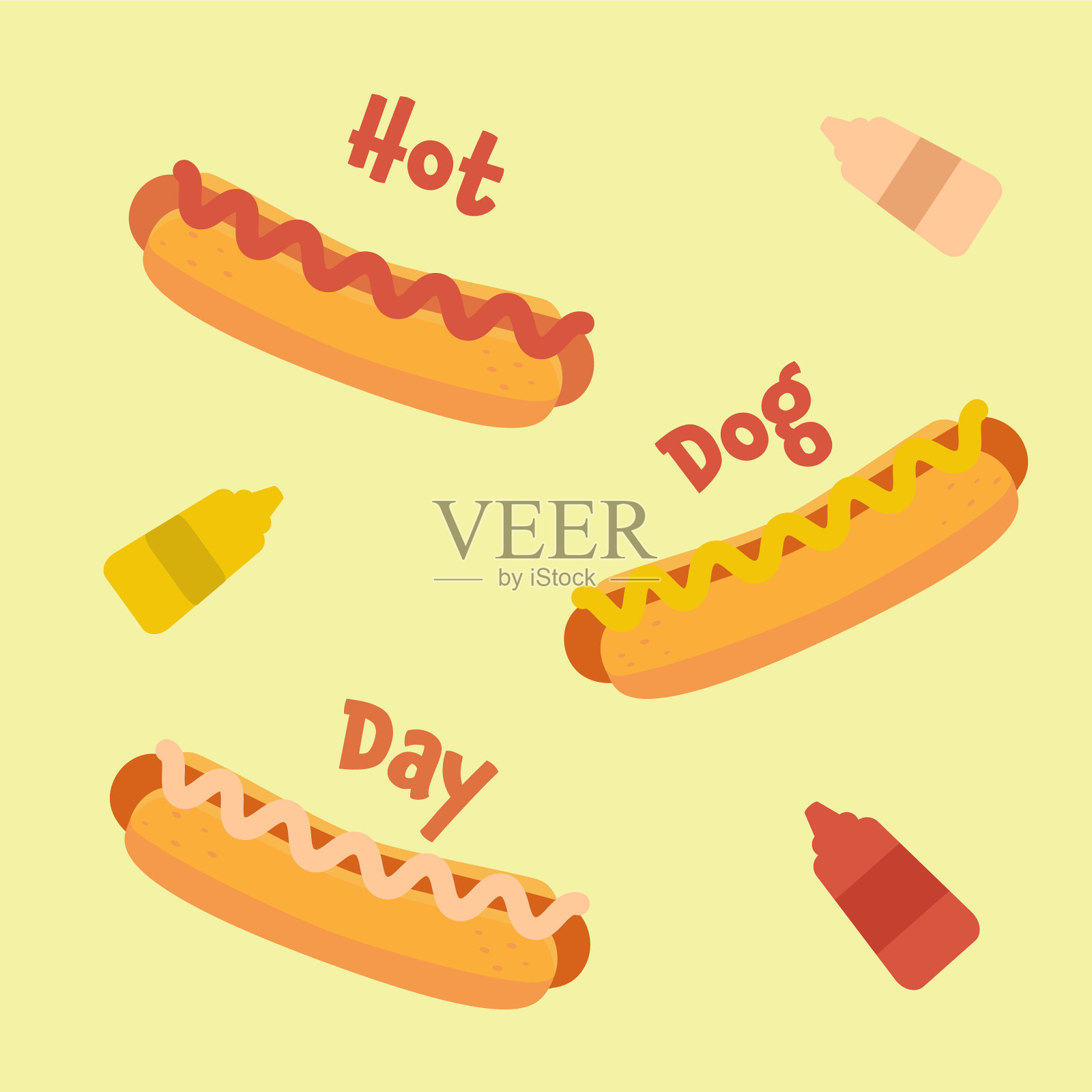 国家热狗日模板插画图片素材