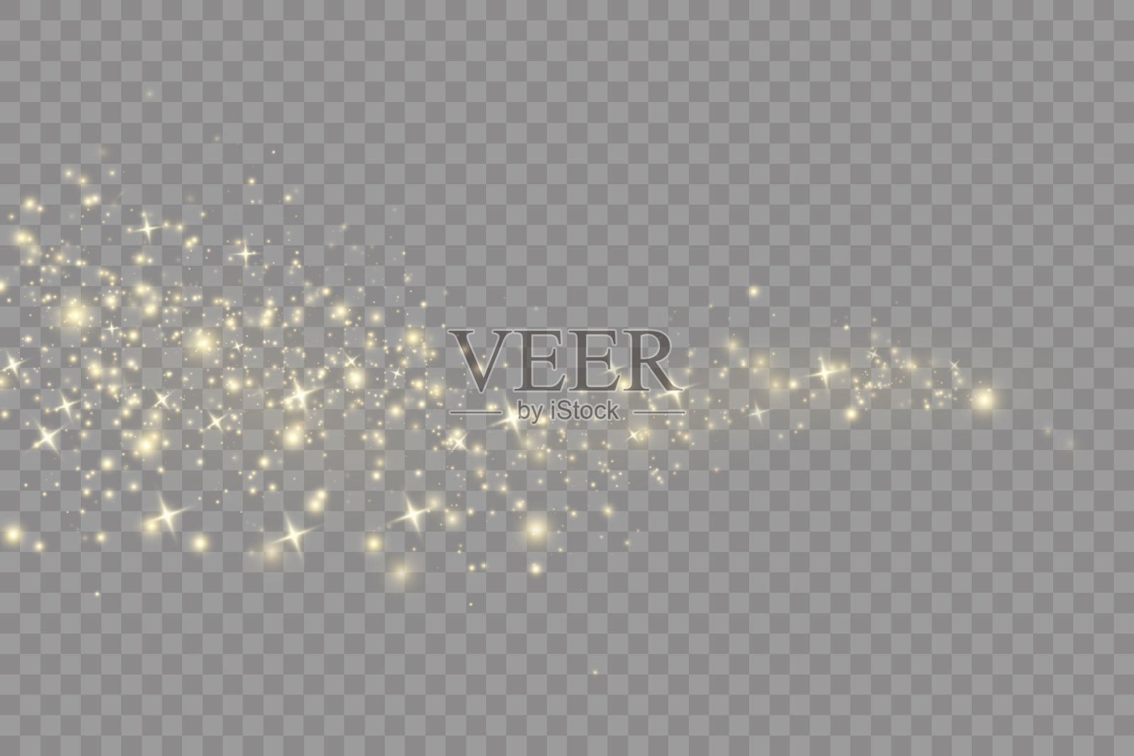 黄尘，美光闪烁，散景效果插画图片素材