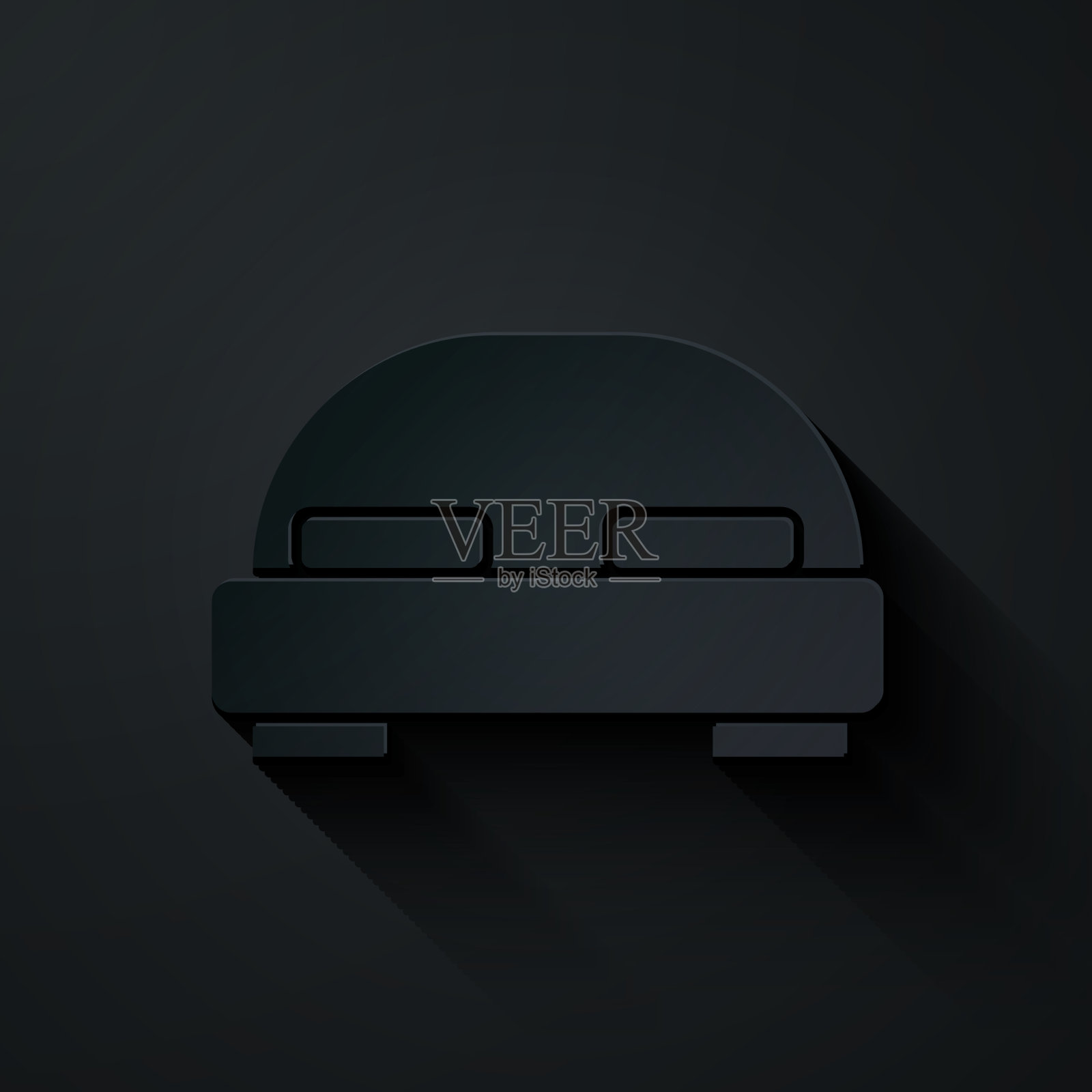 剪纸大床为两人或一人偶像插画图片素材