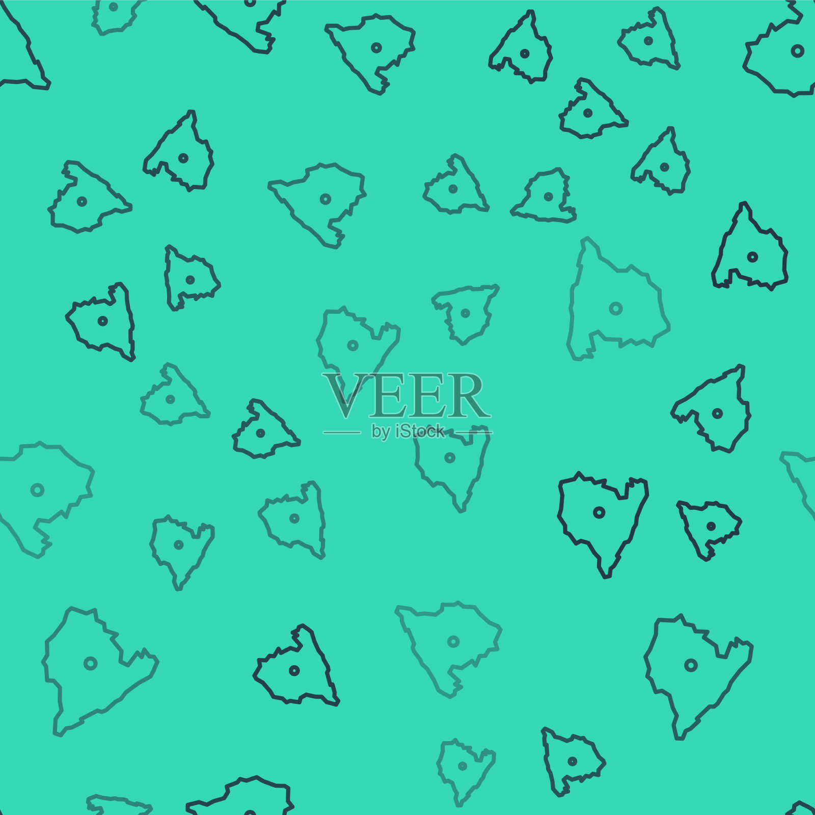 黑线地图西班牙图标隔离无缝插画图片素材