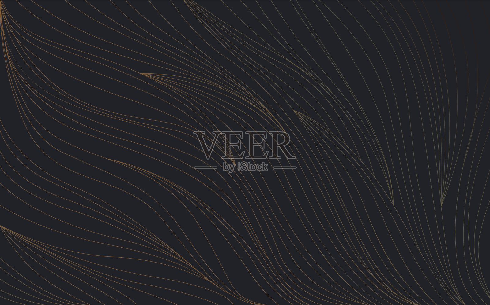 抽象奢华的金线波浪曲线质感上插画图片素材