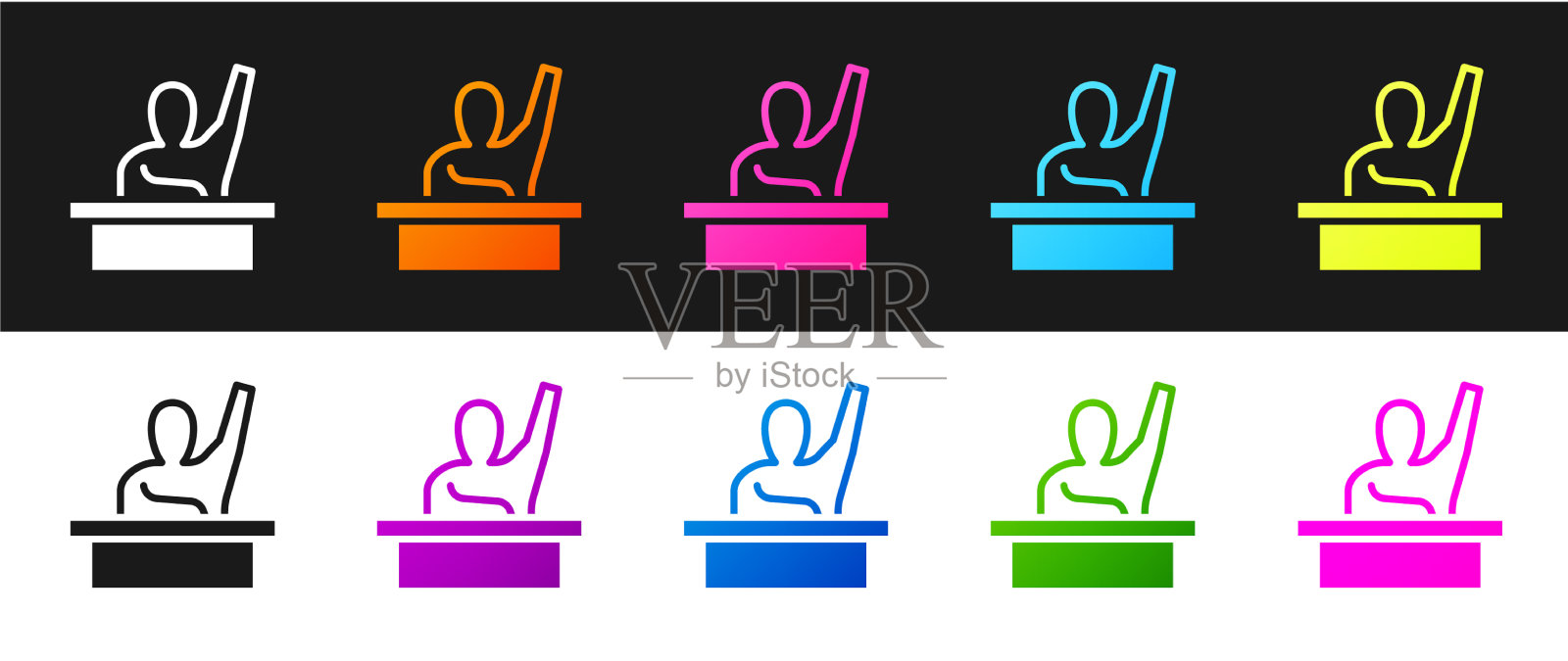 设主动的男生举手回答图标素材