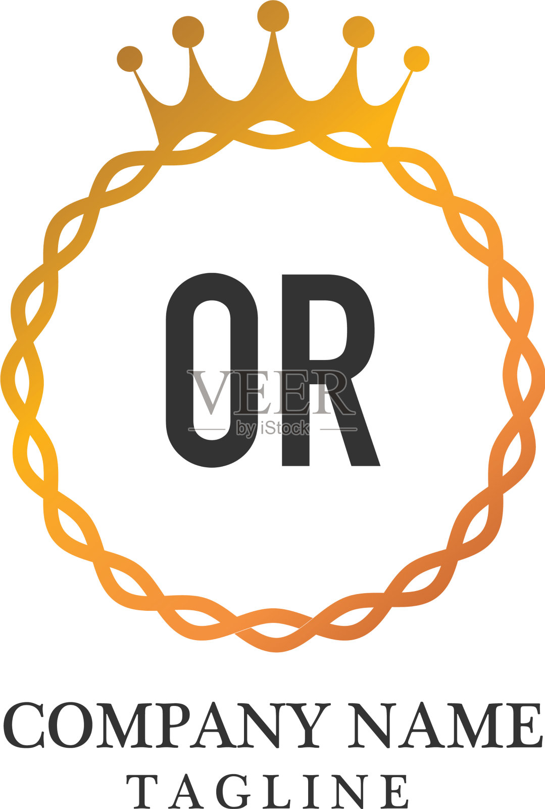 首字母或优雅的标志设计模板插画图片素材