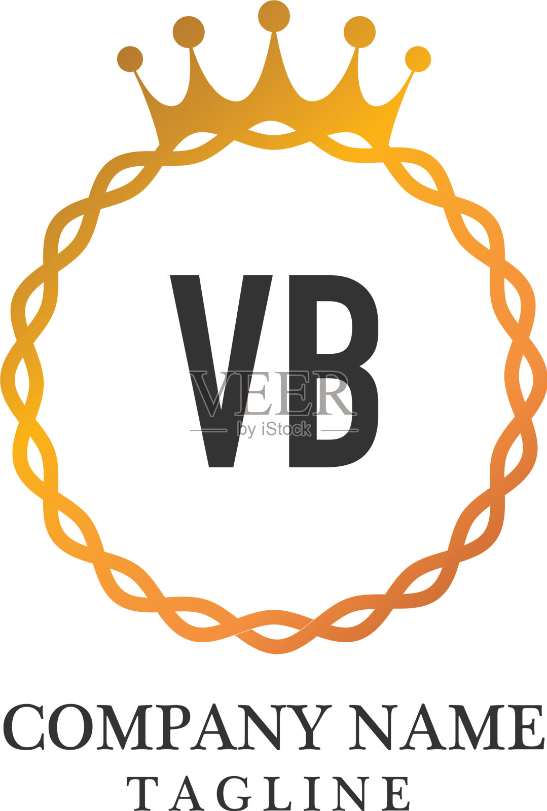 首字母vb优雅的标志设计模板图标素材