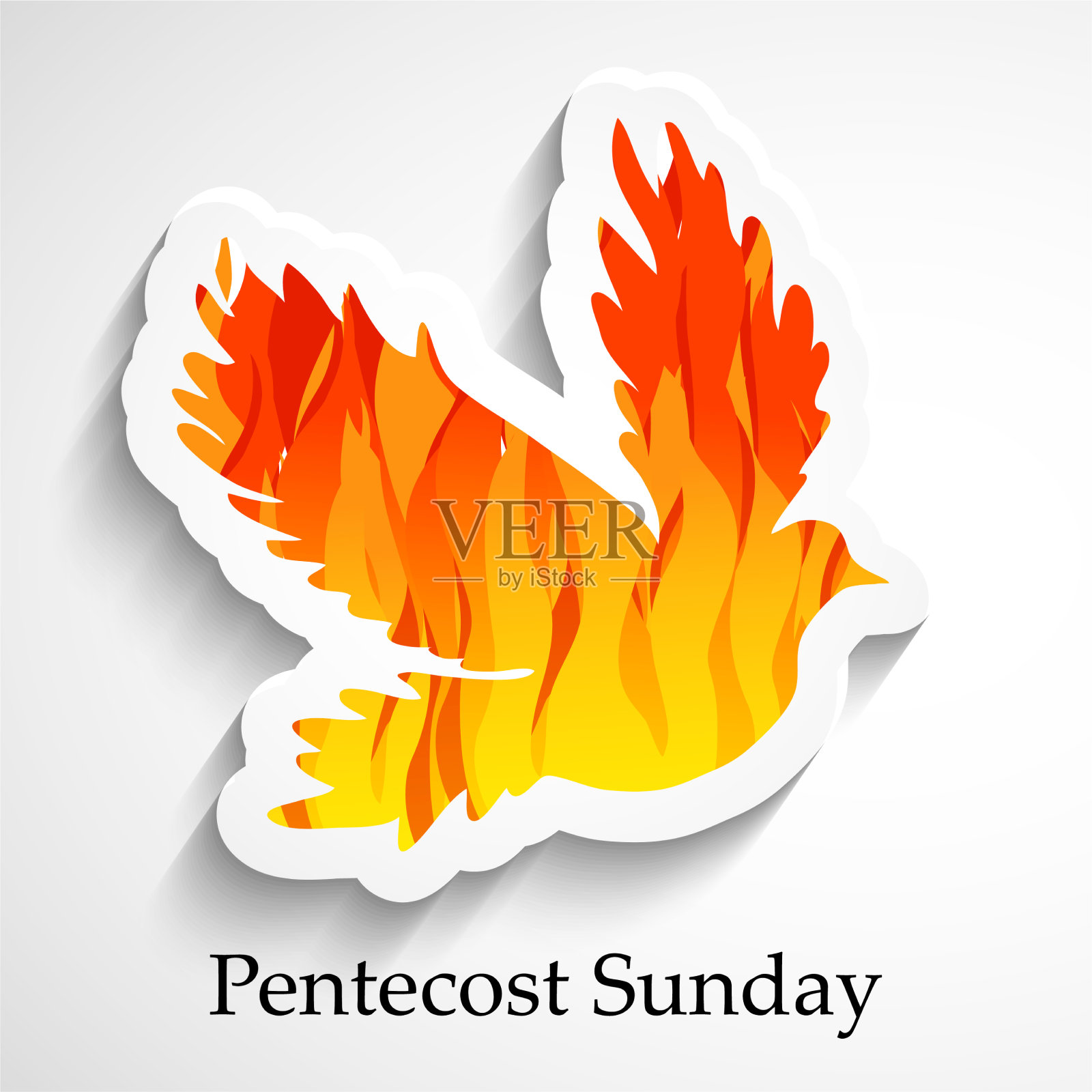 基督教五旬节星期日背景插画图片素材