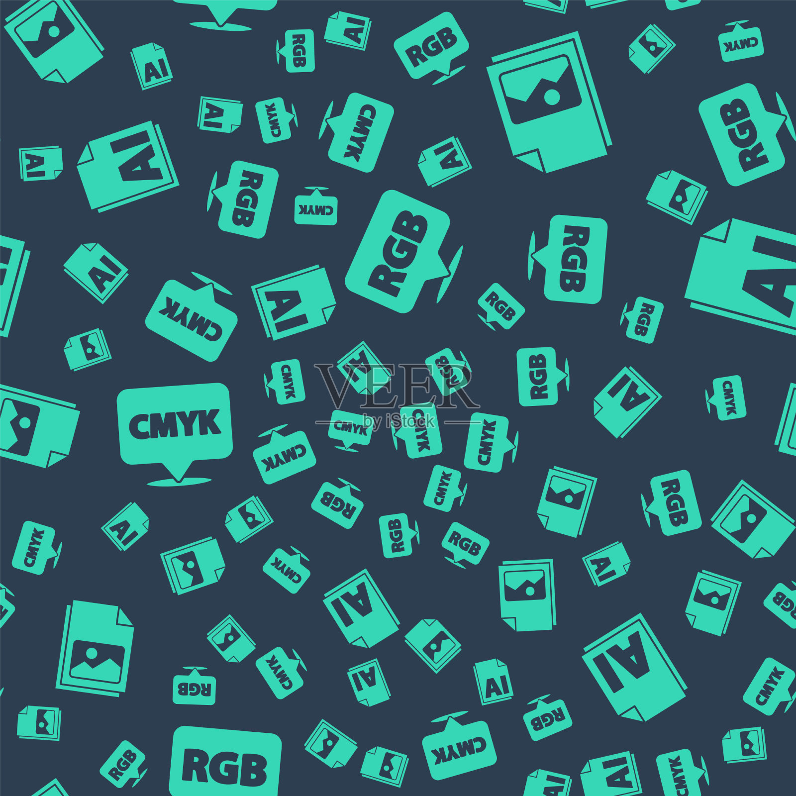 使用RGB和cmyk图像设置语音气泡图标素材