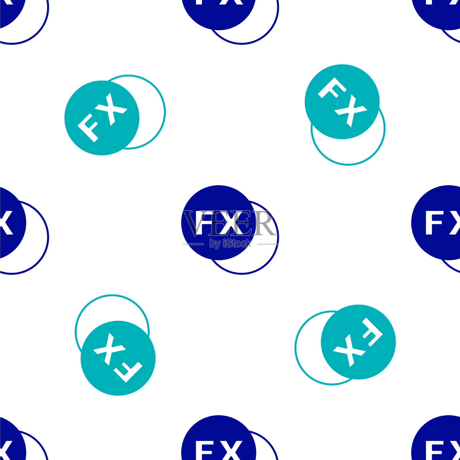 蓝色照片相机fx图标隔离无缝插画图片素材