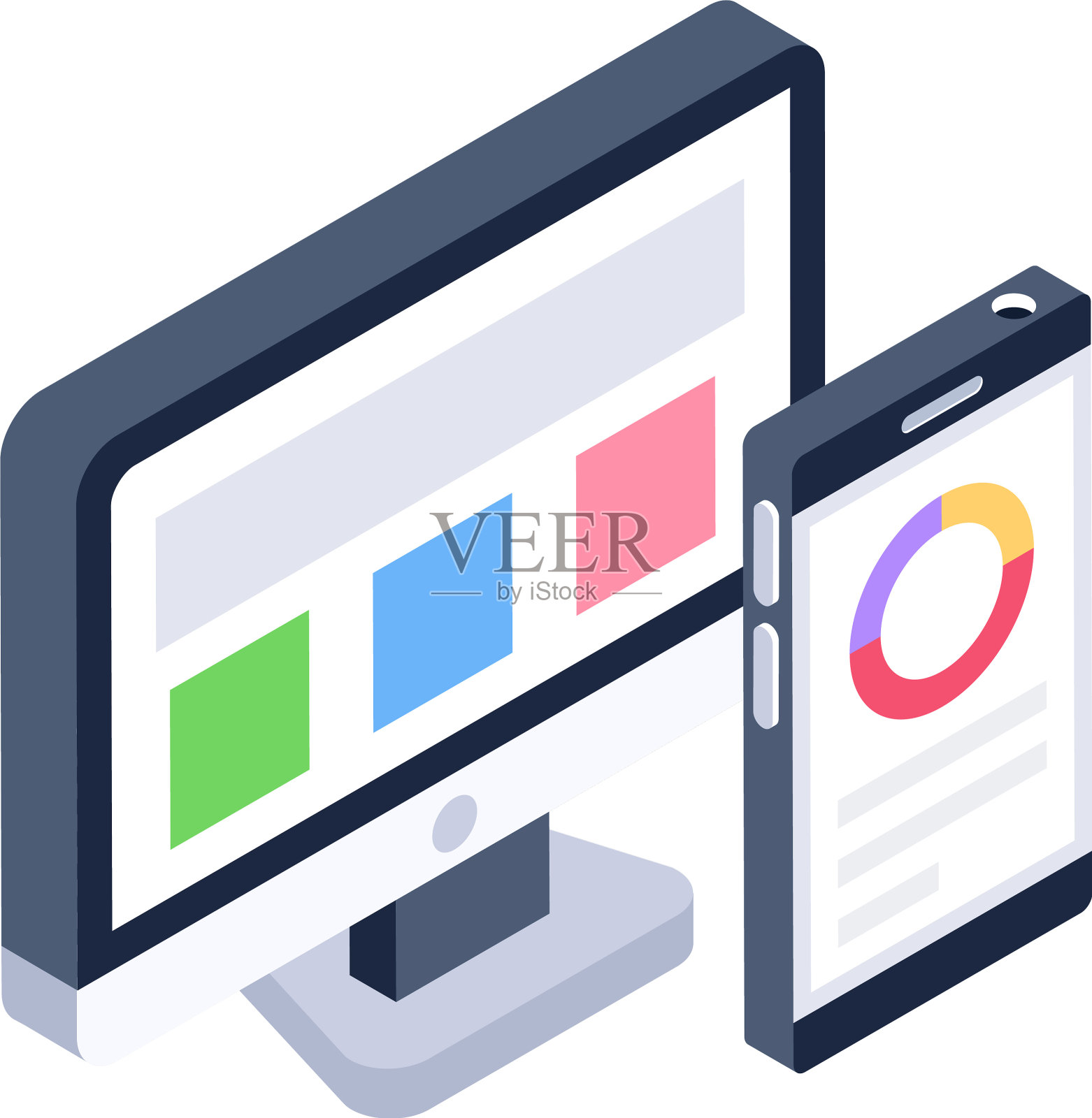 响应设计插画图片素材