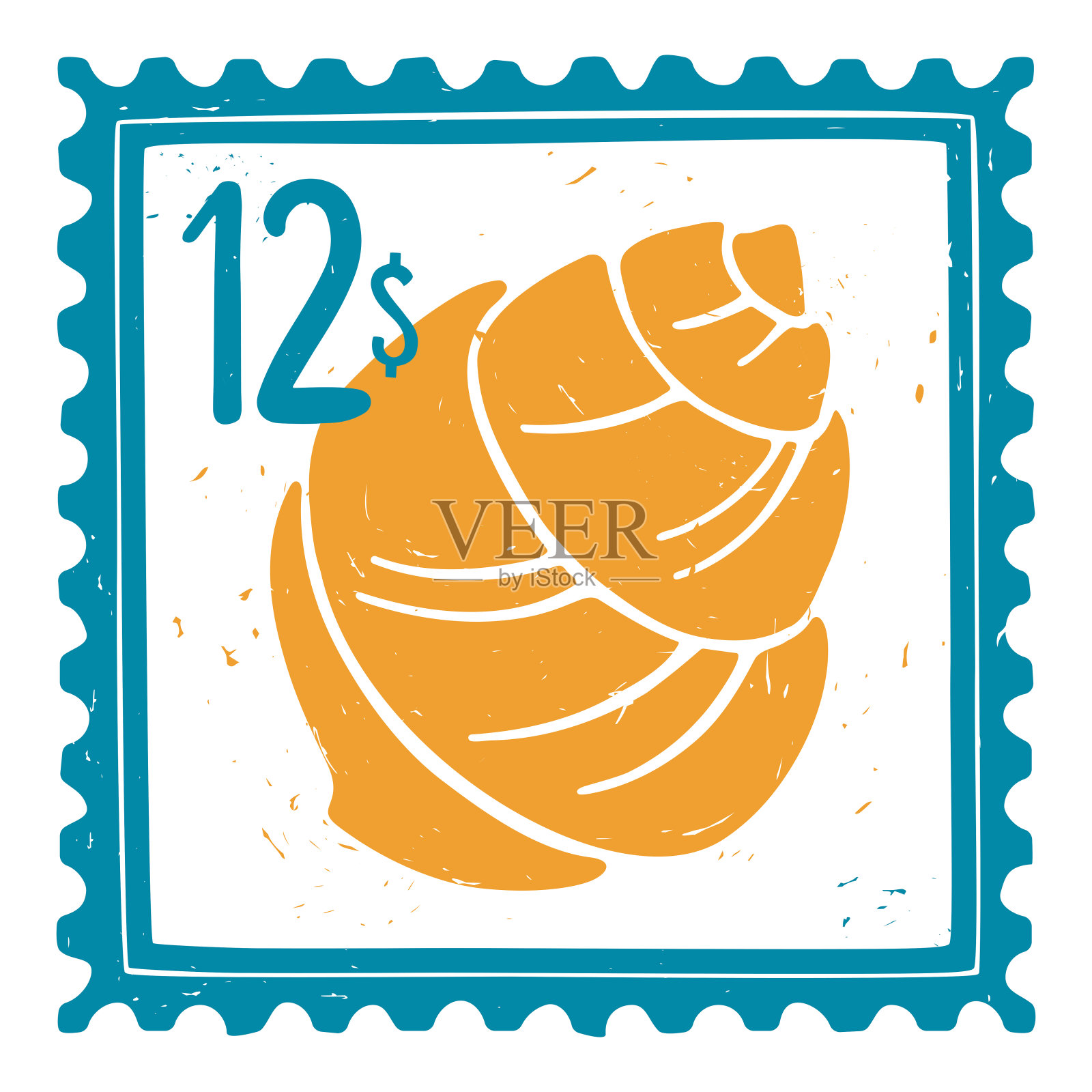 海邮票插画图片素材