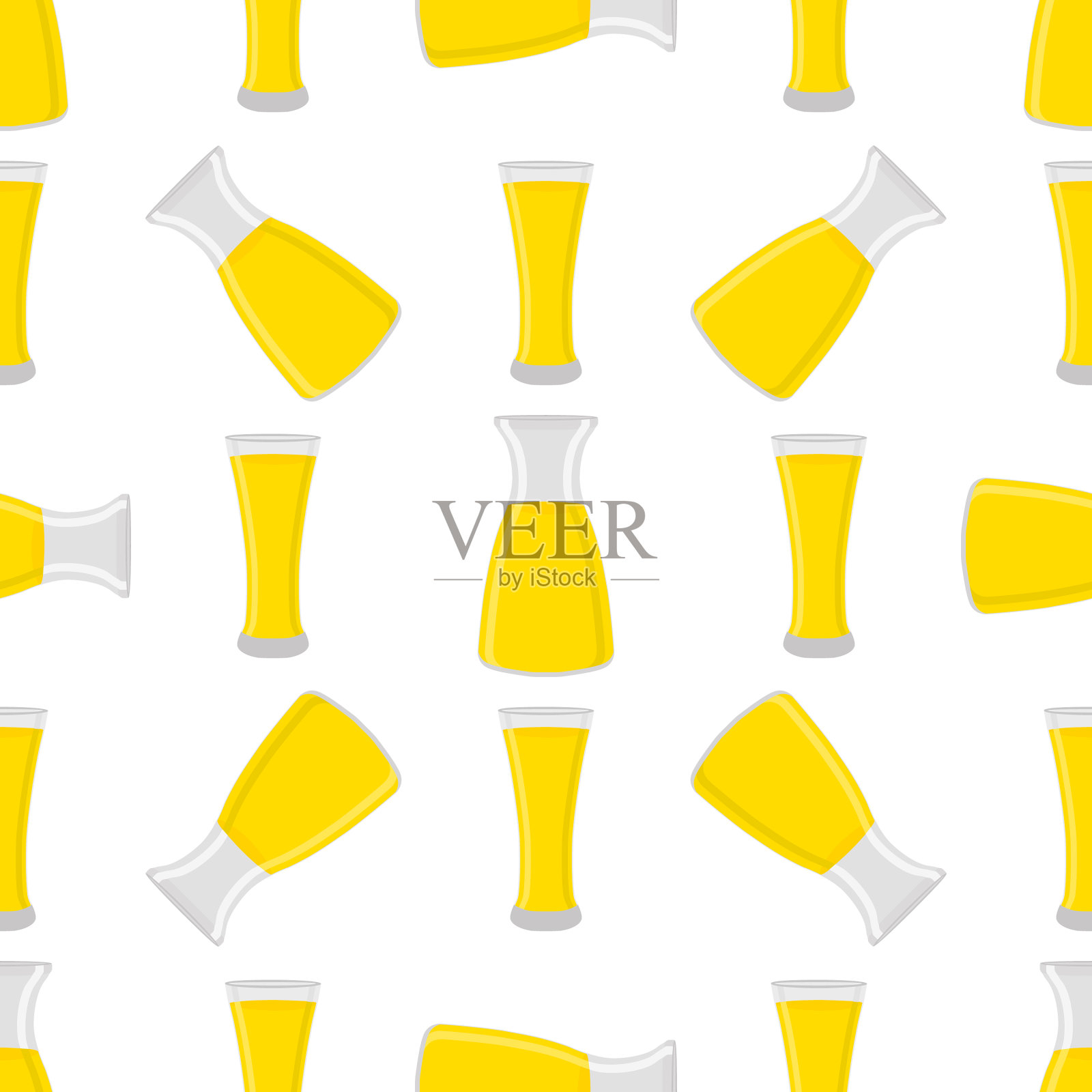 主题彩色柠檬水在玻璃壶插画图片素材