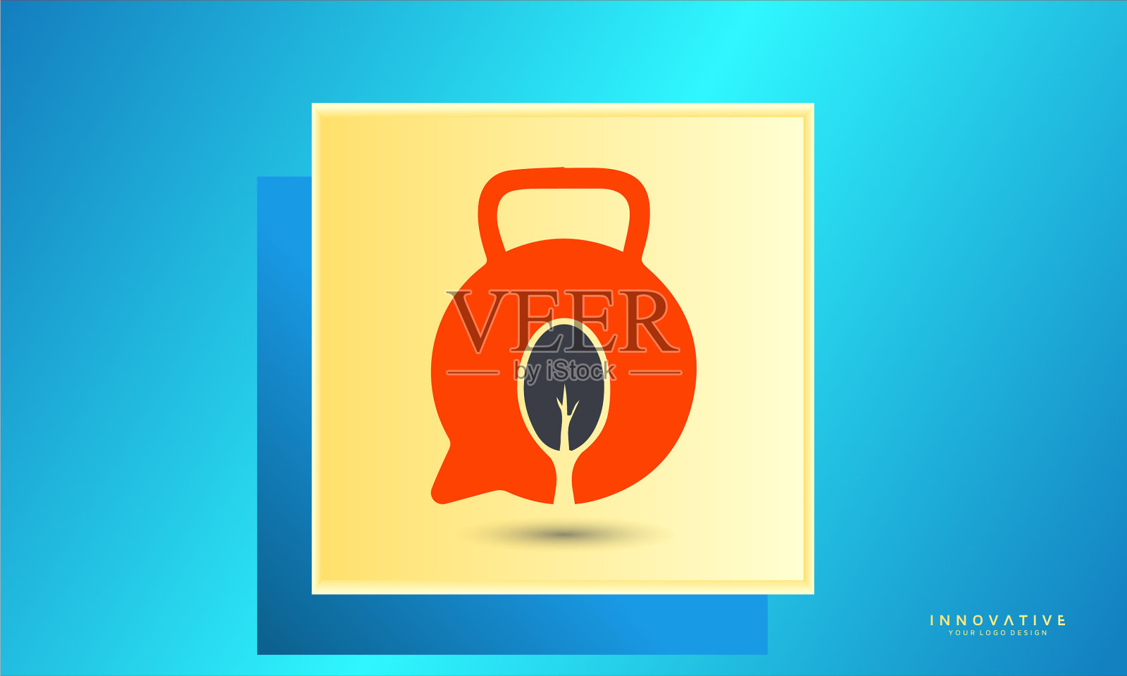 呼唤健康食品健身事业的标志插画图片素材