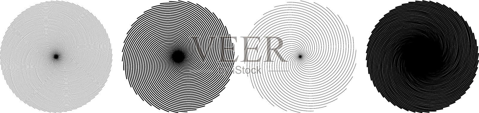 螺旋涡旋是涡旋元件的循环漩涡插画图片素材