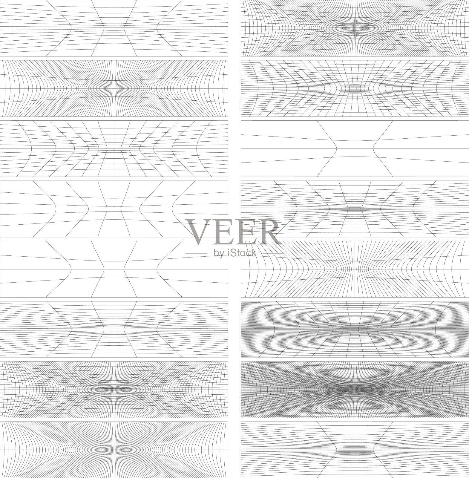 设置矩形扭曲变形效果插画图片素材