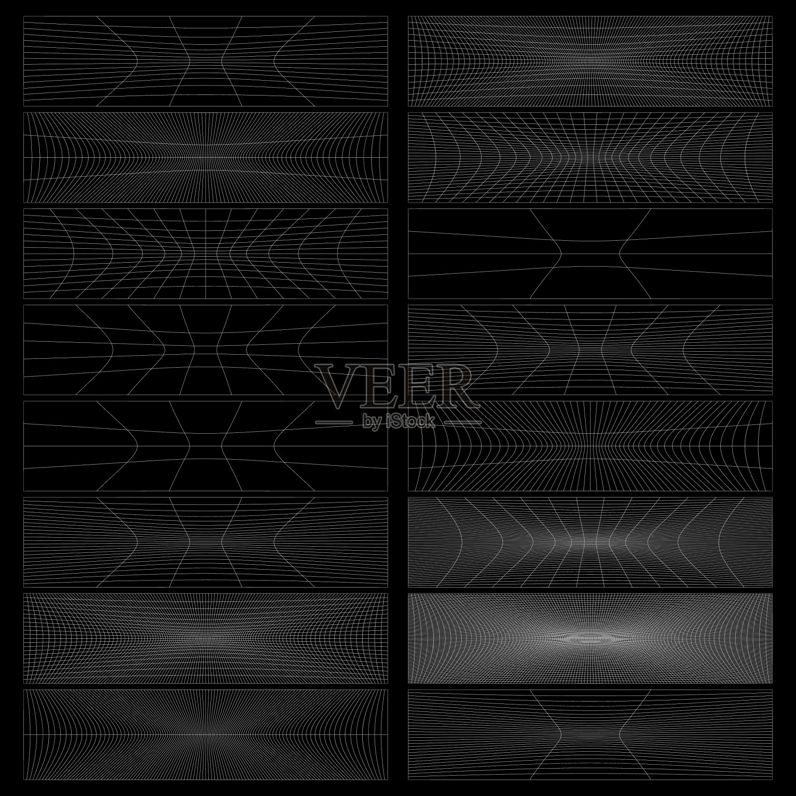 设置矩形扭曲变形效果插画图片素材