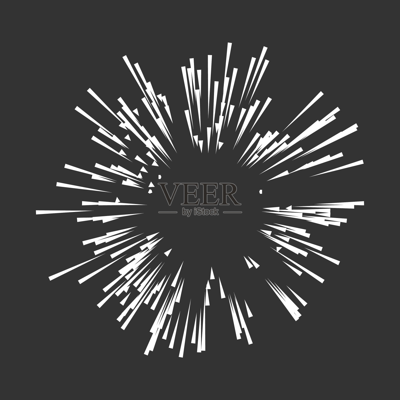 放射状的辐射线发出光束，发出随机的射线插画图片素材