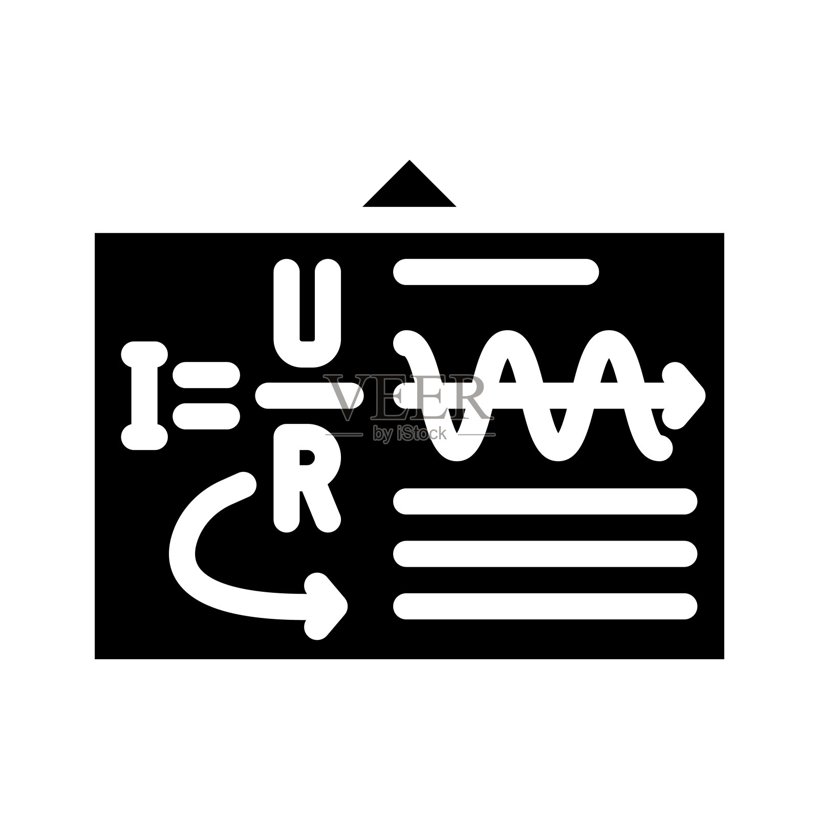 板用欧姆定律符号矢量图标说明图标素材