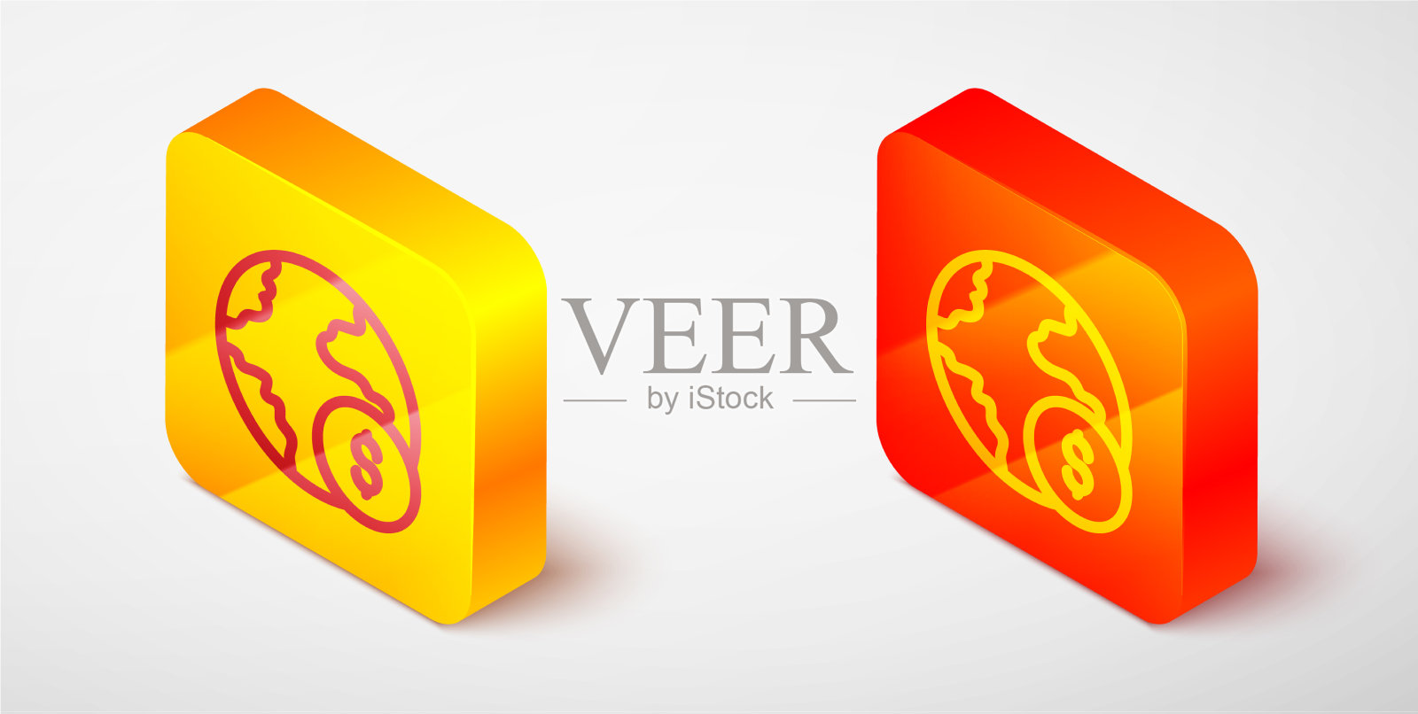 等距线全球经济危机图标图标素材