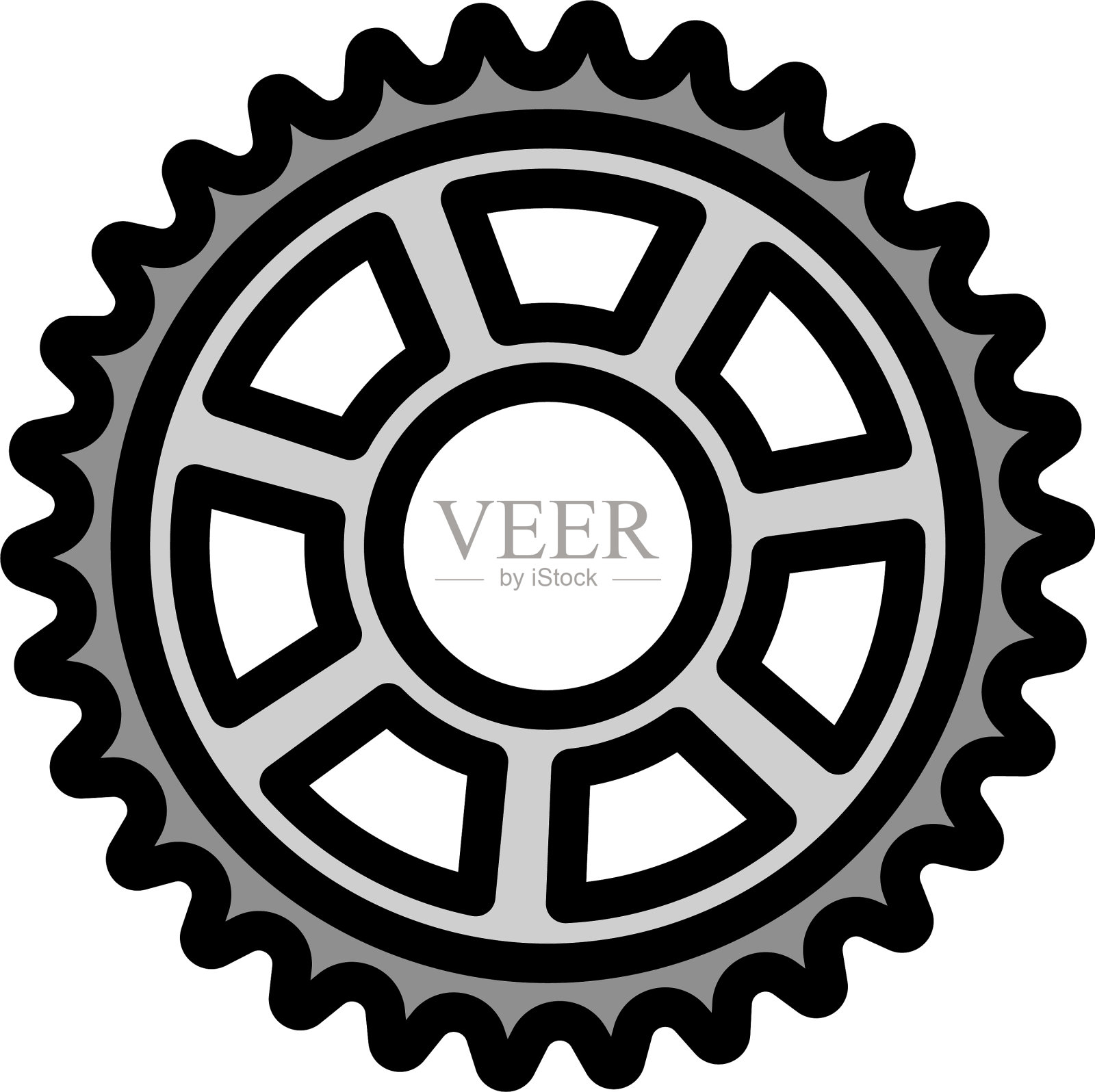 自行车齿轮星形图标图标素材