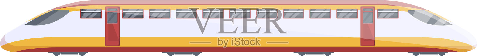 快车机车图标卡通风格设计元素图片