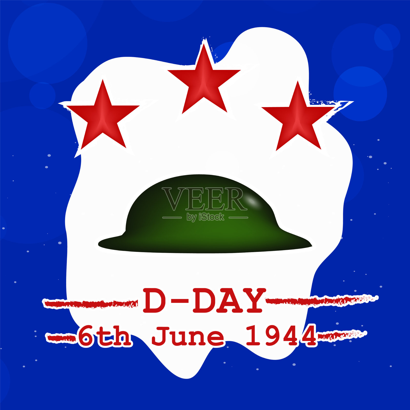 美国诺曼底登陆的背景插画图片素材