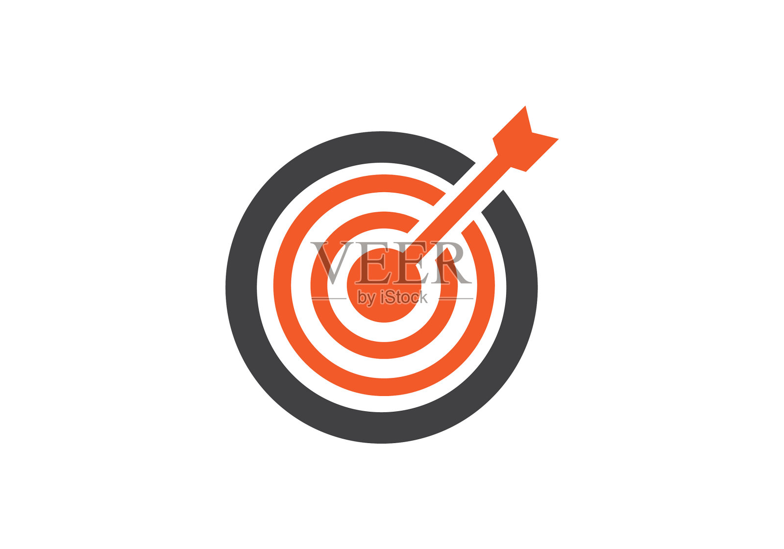 营销目标与o字母射击目标标志插画图片素材